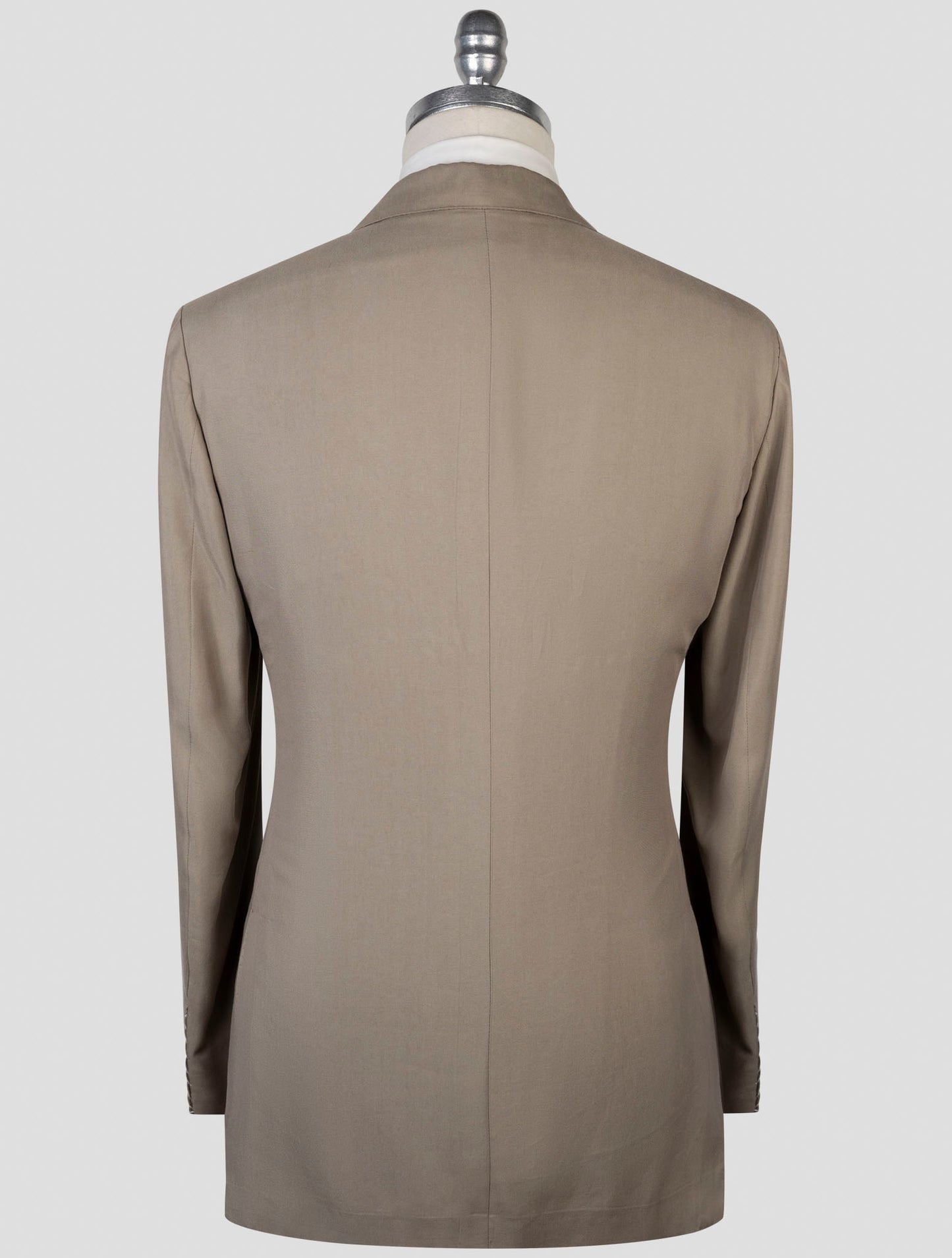 Kiton Taupe Lyocell Viscose Silk Suit