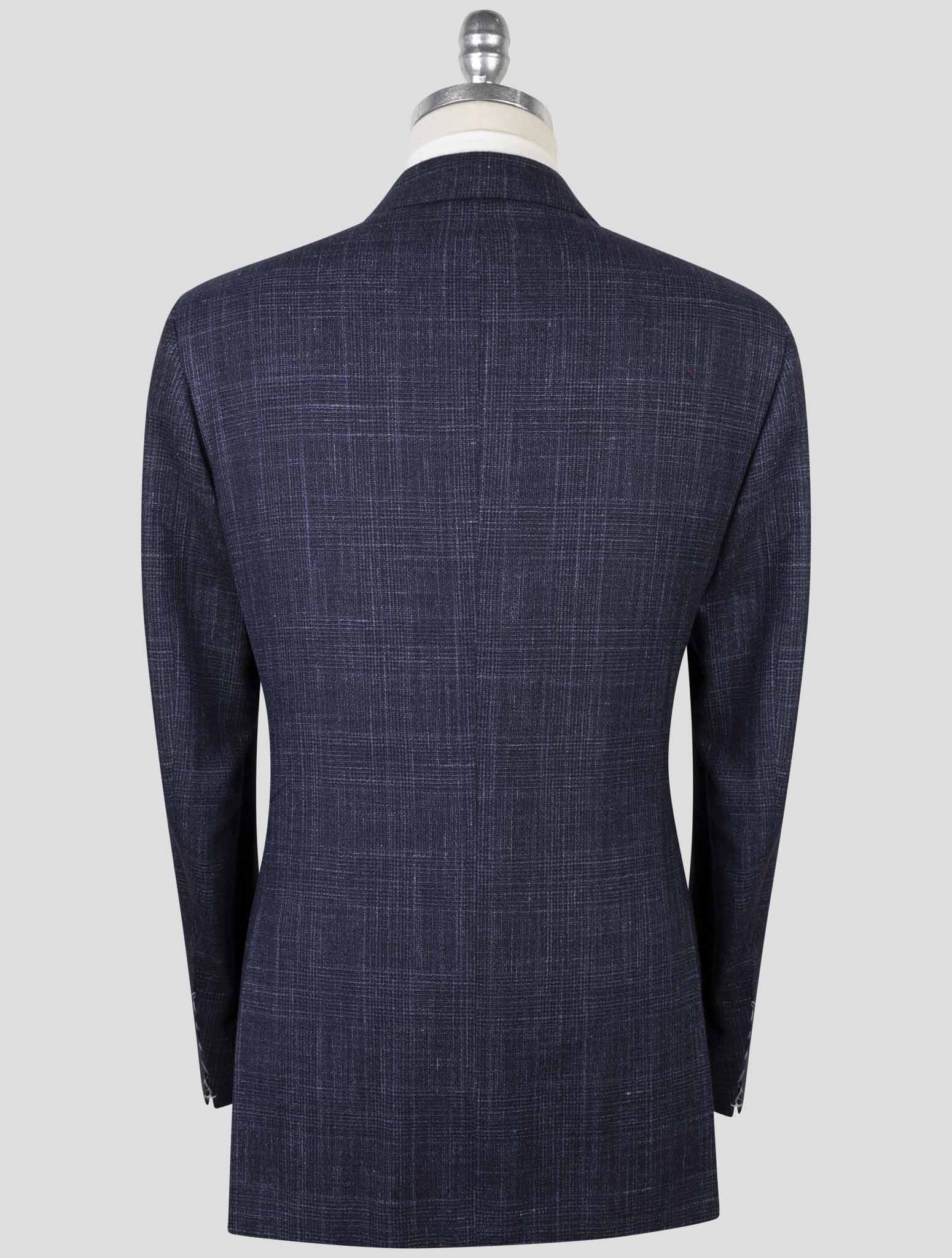 Kiton Blue Cashmere Virgin Wool Silk Linen Suit