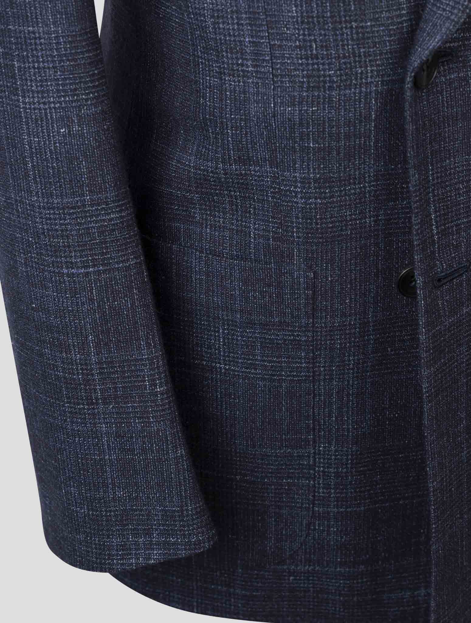 Kiton Blue Cashmere Virgin Wool Silk Linen Suit