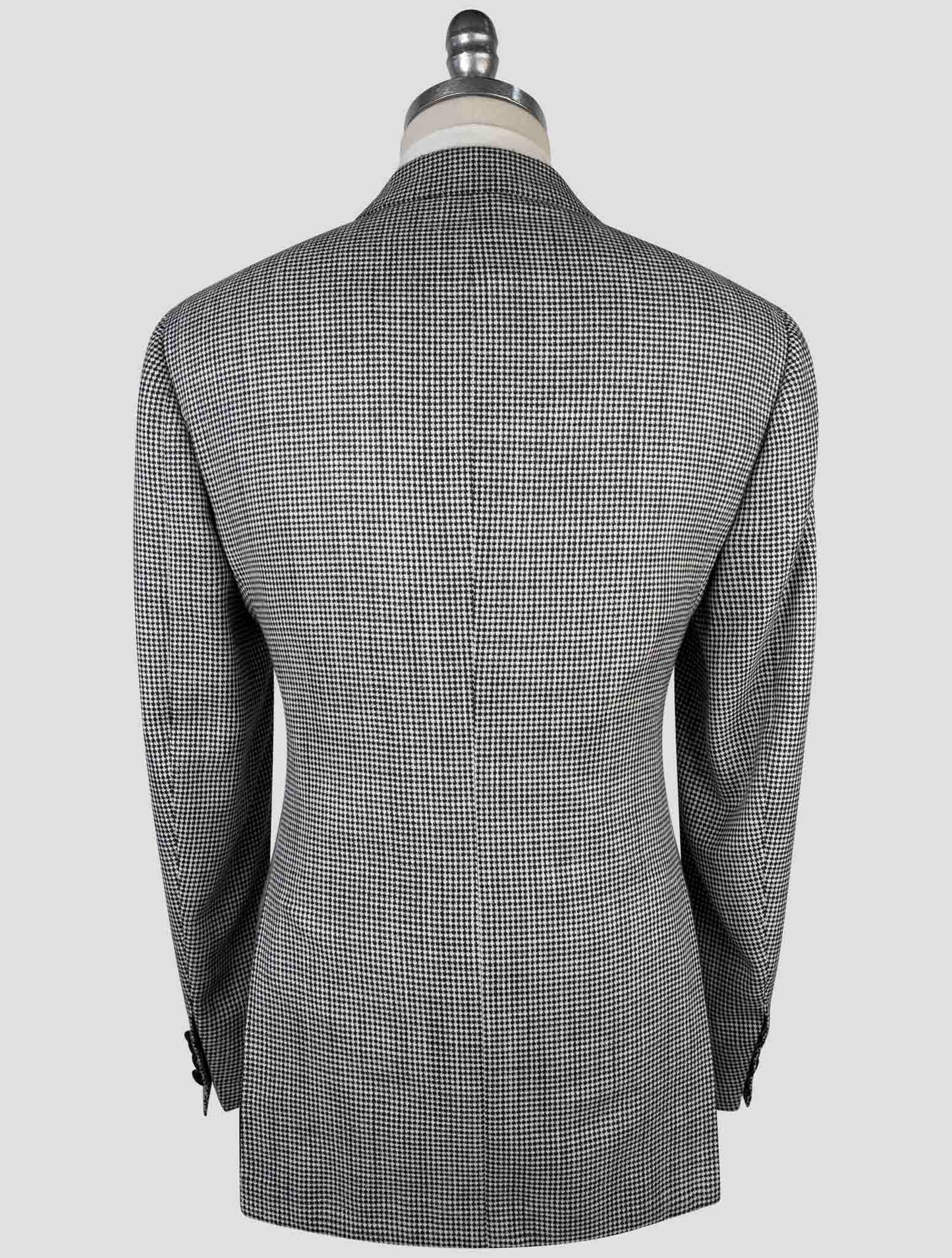 Kiton Black White Cashmere Virgin Wool Silk Linen Smoking Blazer