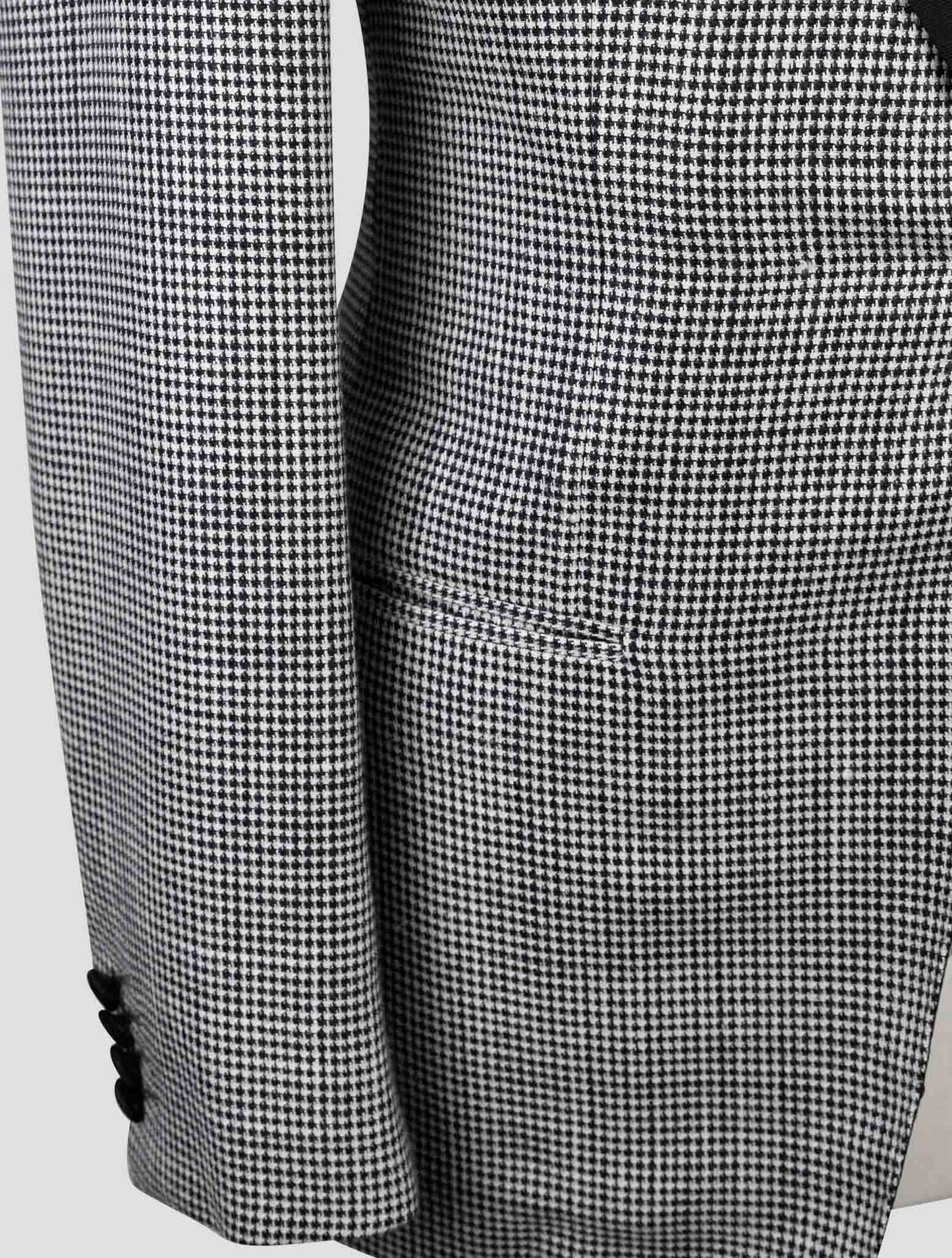 Kiton Black White Cashmere Virgin Wool Silk Linen Smoking Blazer