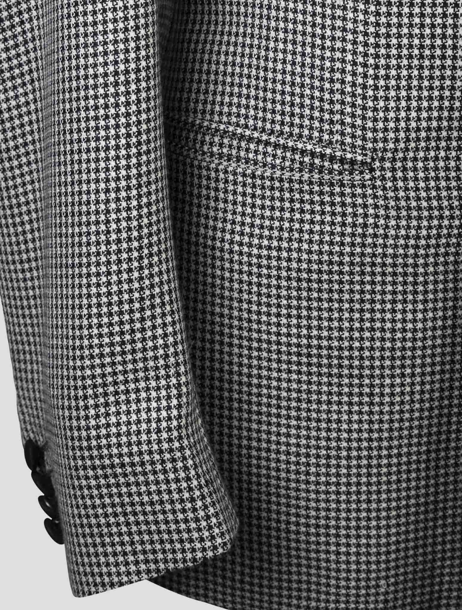 Kiton Black White Cashmere Silk Linen Smoking Blazer