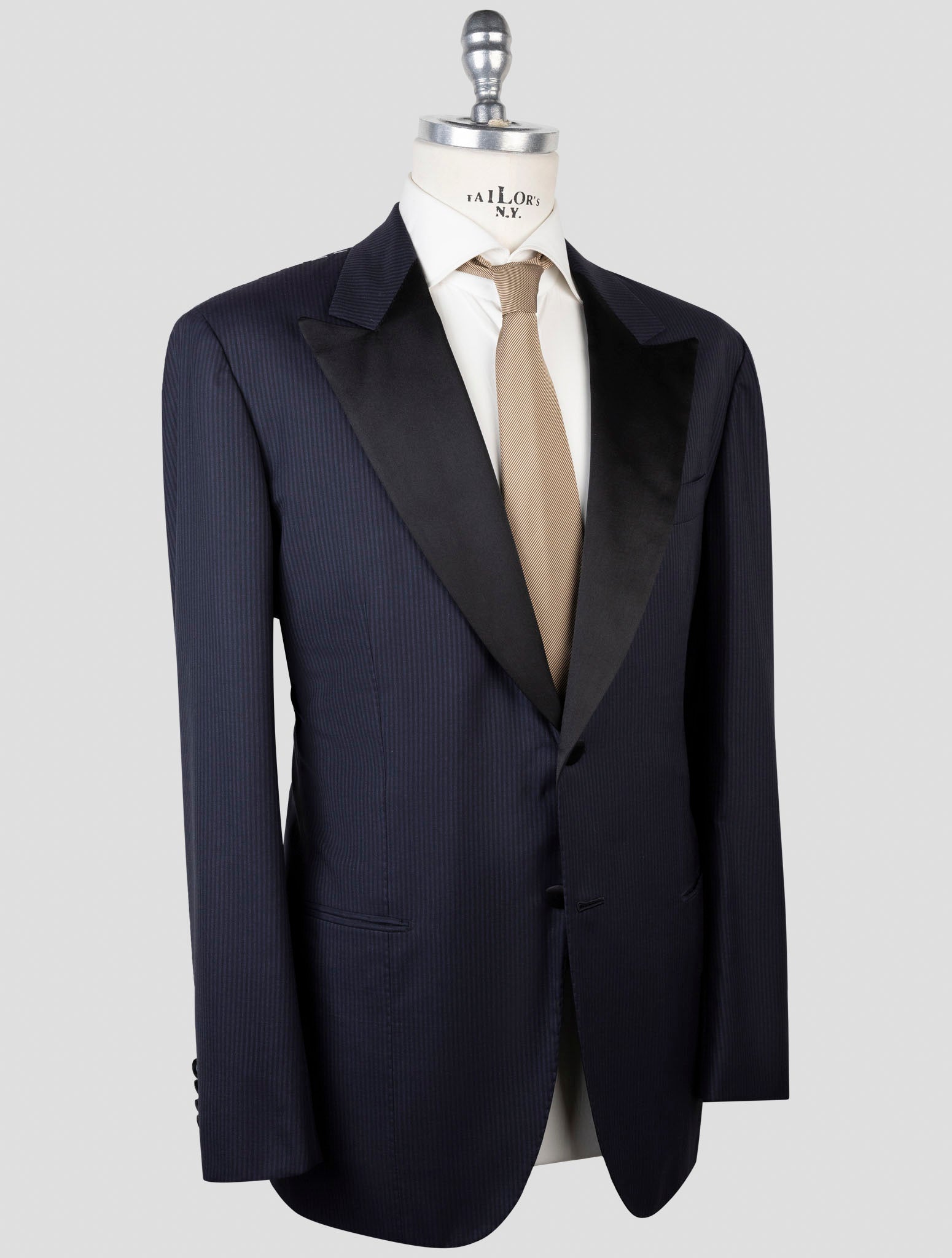 Kiton Blue Wool 14 Micron Suit Smoking
