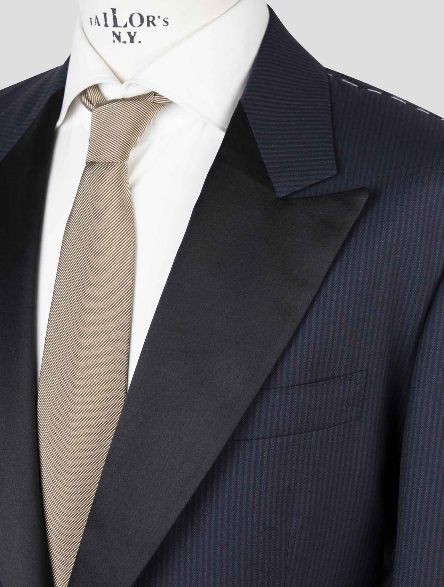 Kiton Blue Wool 14 Micron Suit Smoking