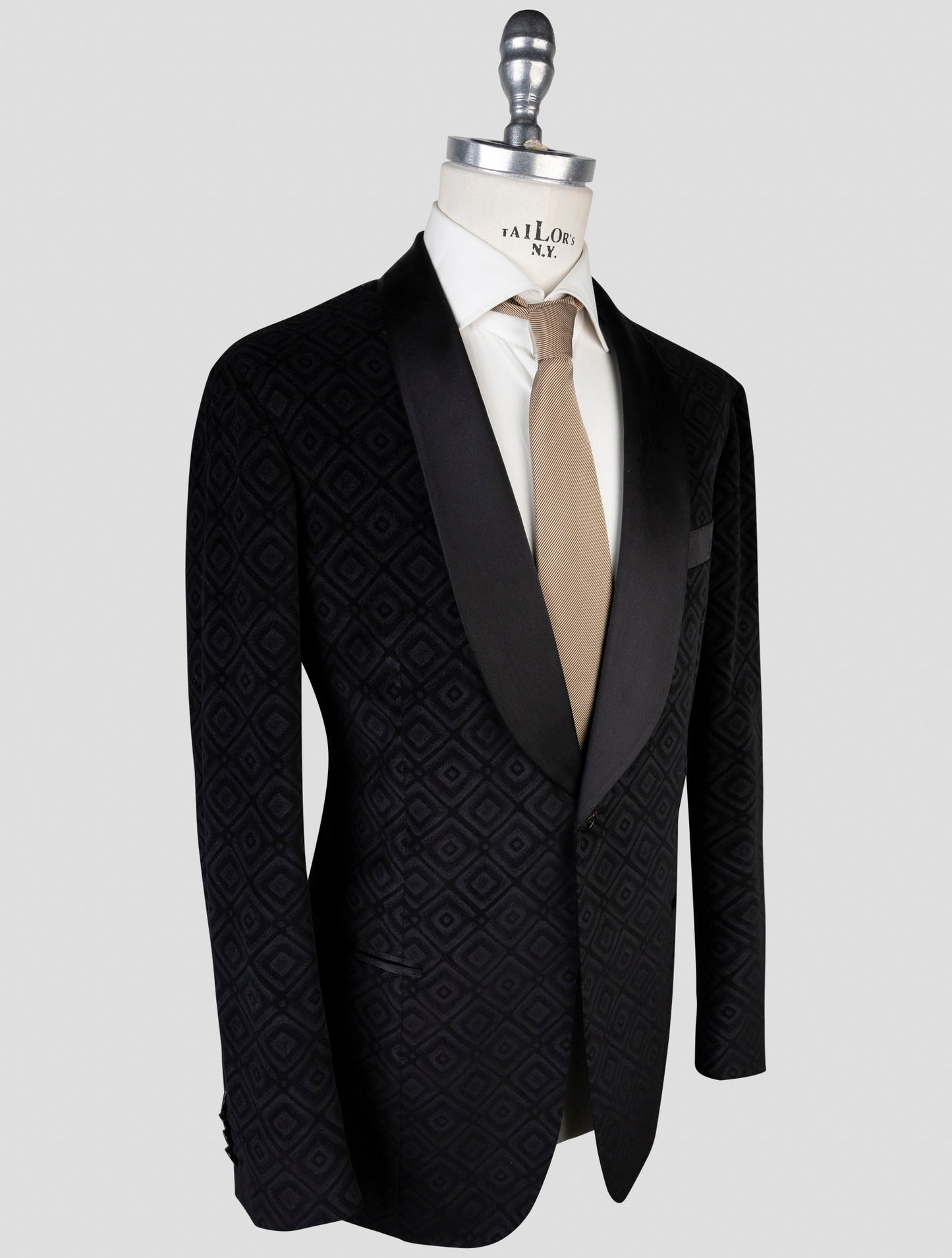 Kiton Black Cotton Blazer