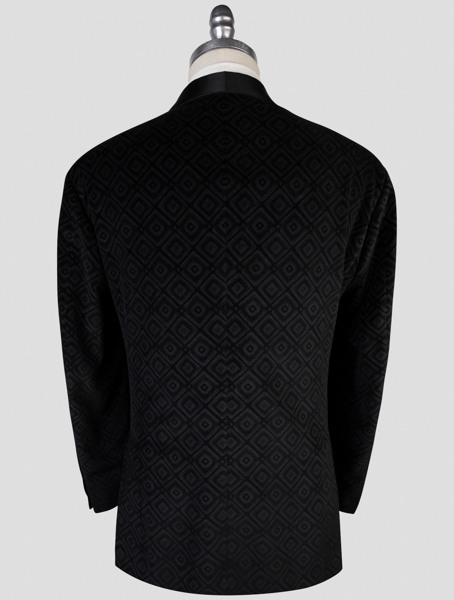 Kiton Black Cotton Blazer