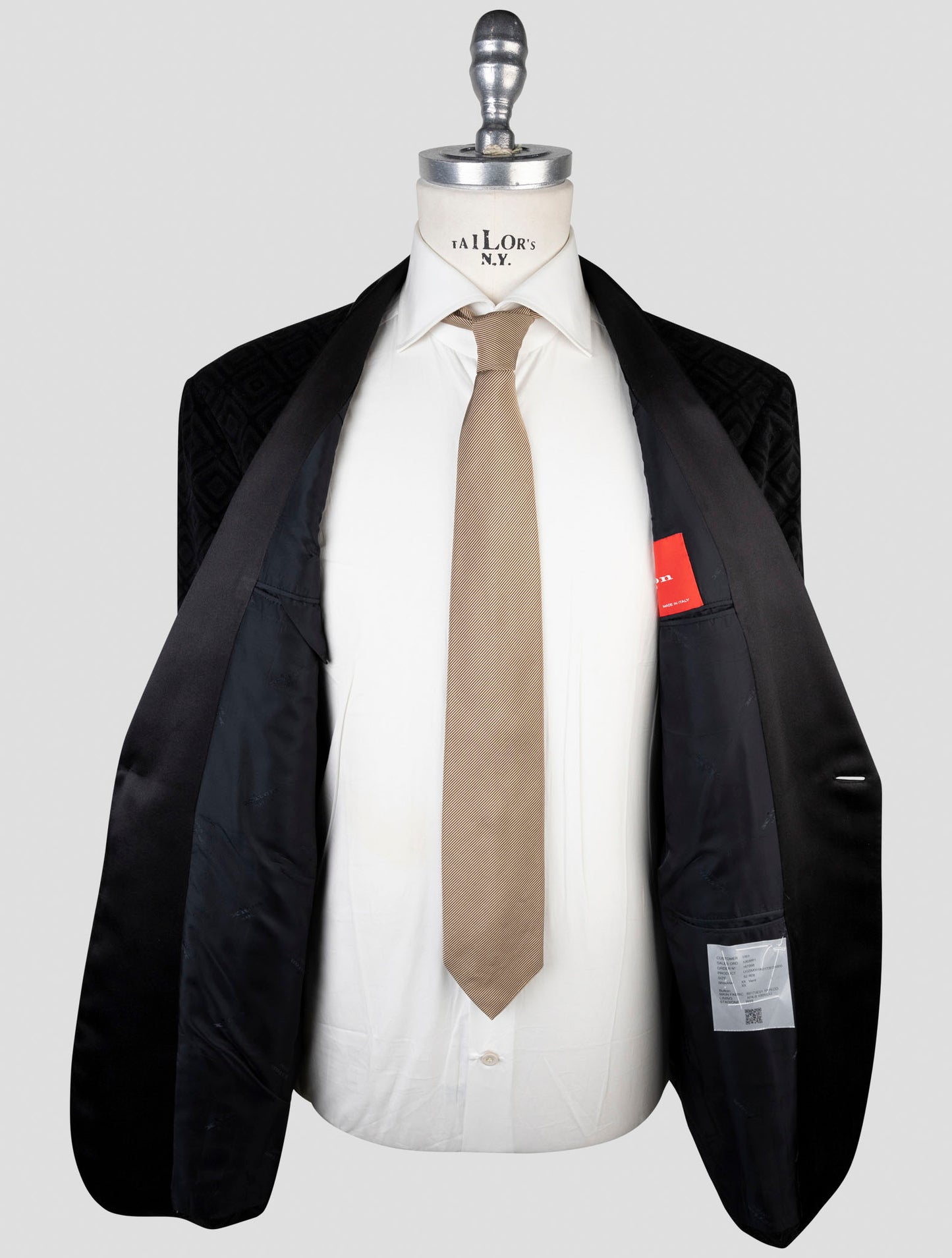 Kiton Black Cotton Blazer