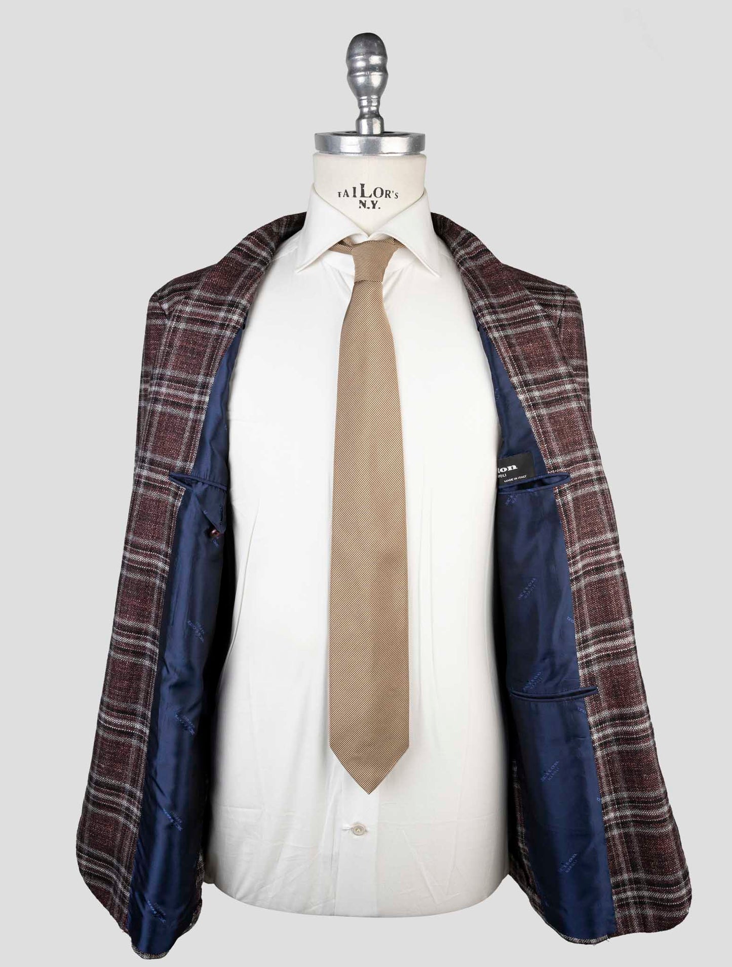 Kiton Multicolor Cashmere Virgin Wool Silk Linen Blazer