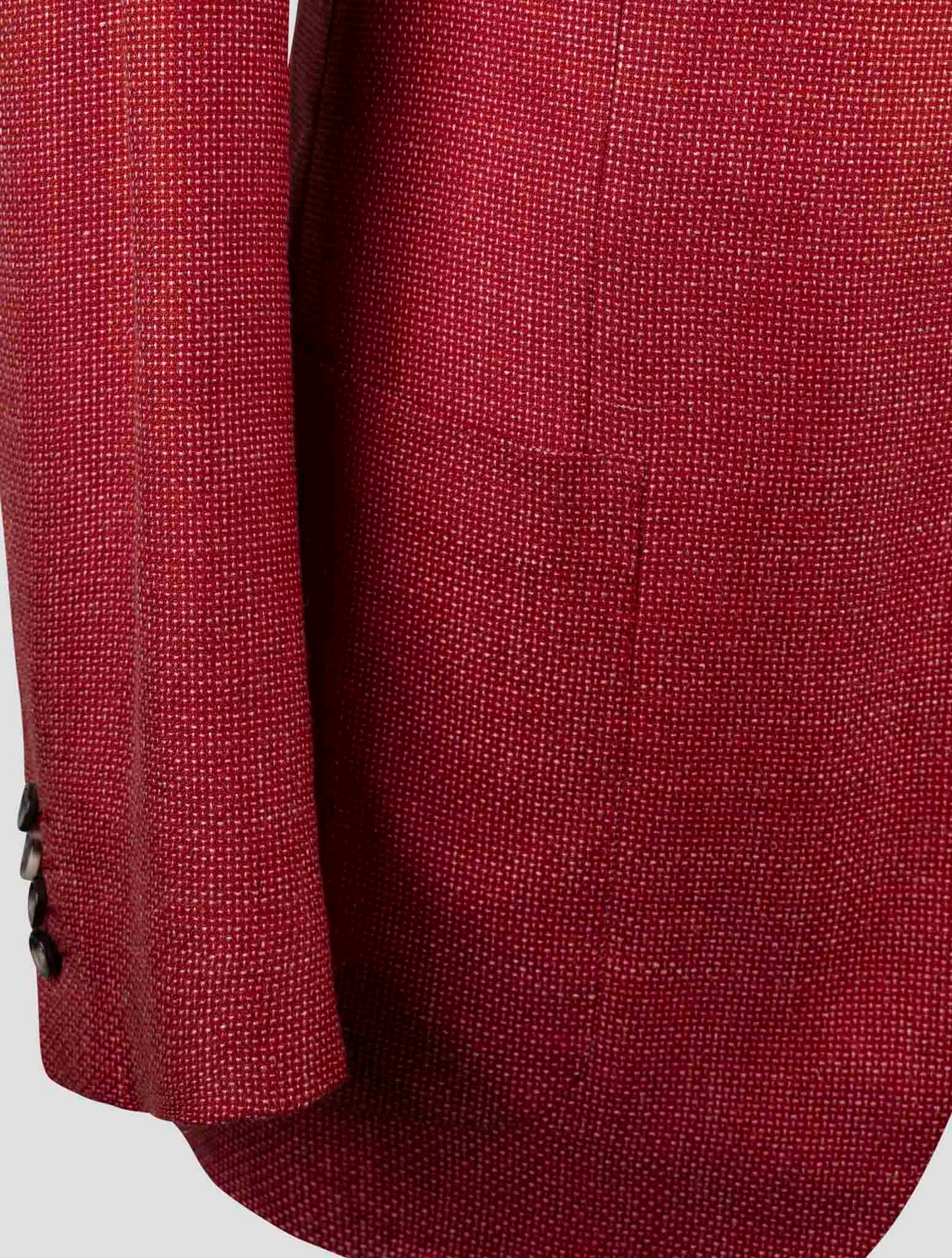 Kiton Red Cashmere Linen Silk Blazer