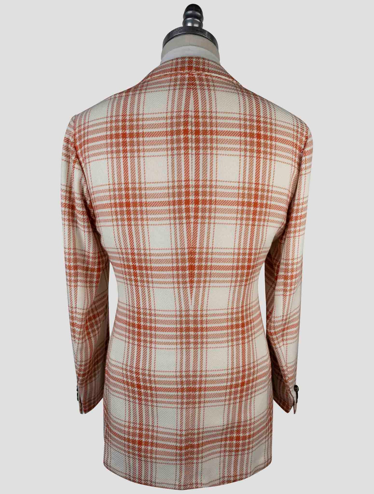 Kiton Orange White Cashmere Cotton Blazer