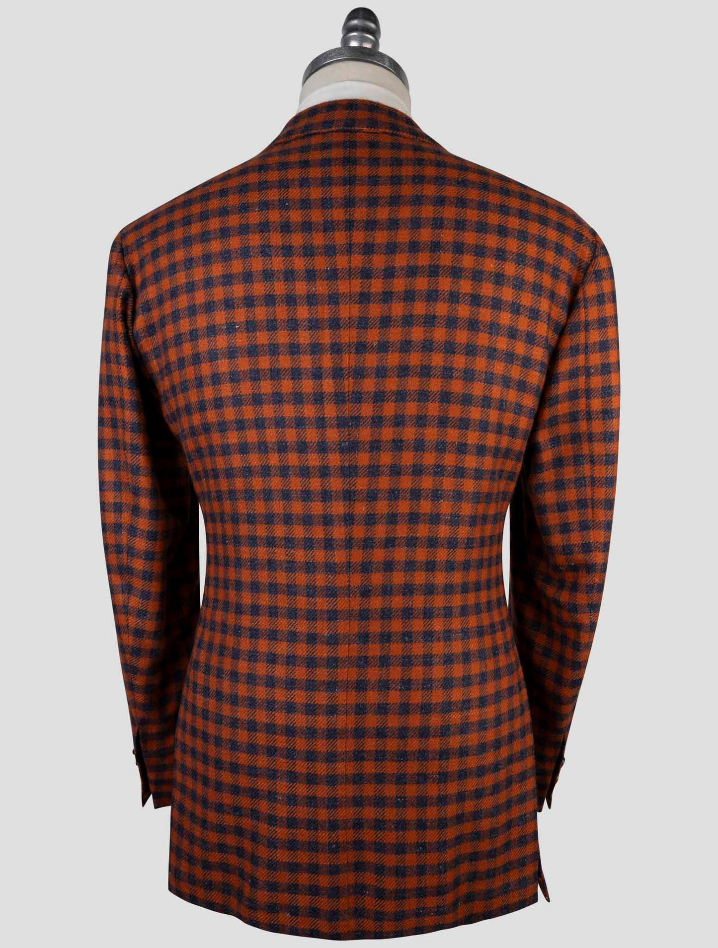 Kiton Orange Blue Cashmere Silk Linen Blazer