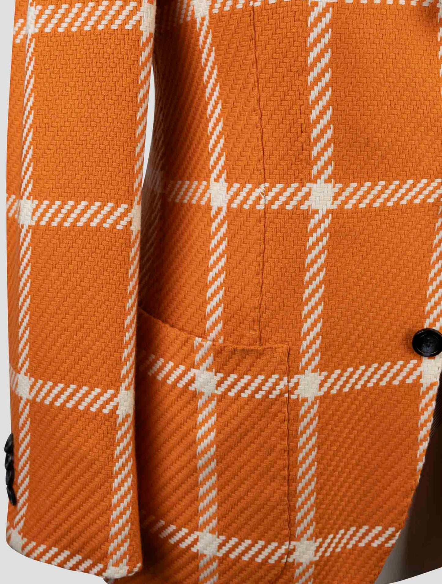Kiton Orange White Cashmere Blazer