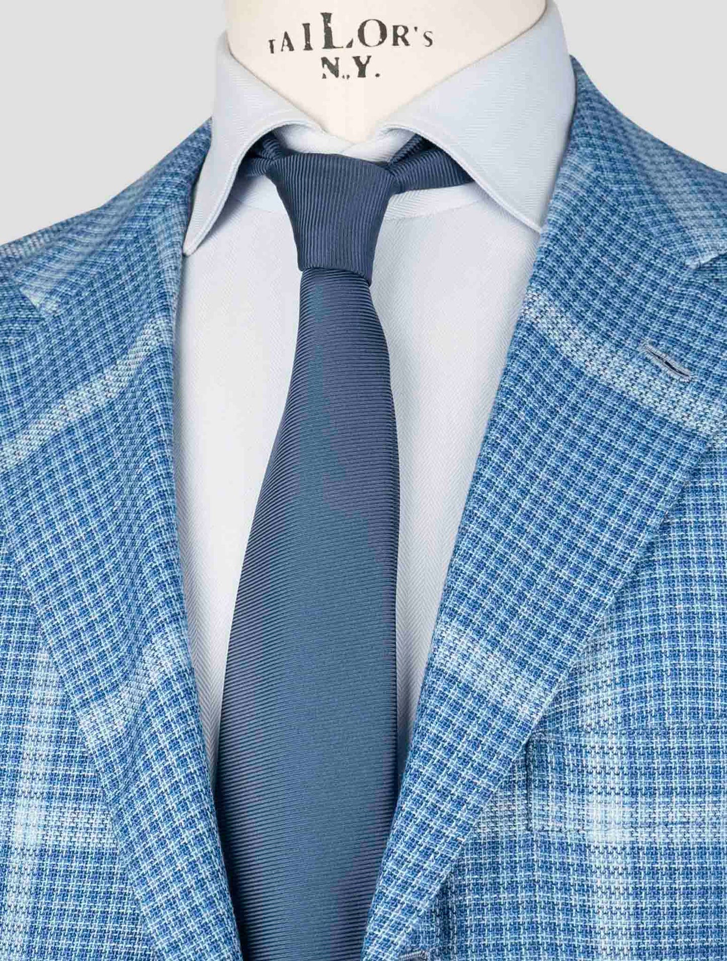 Kiton Blue Cashmere Silk Linen Blazer