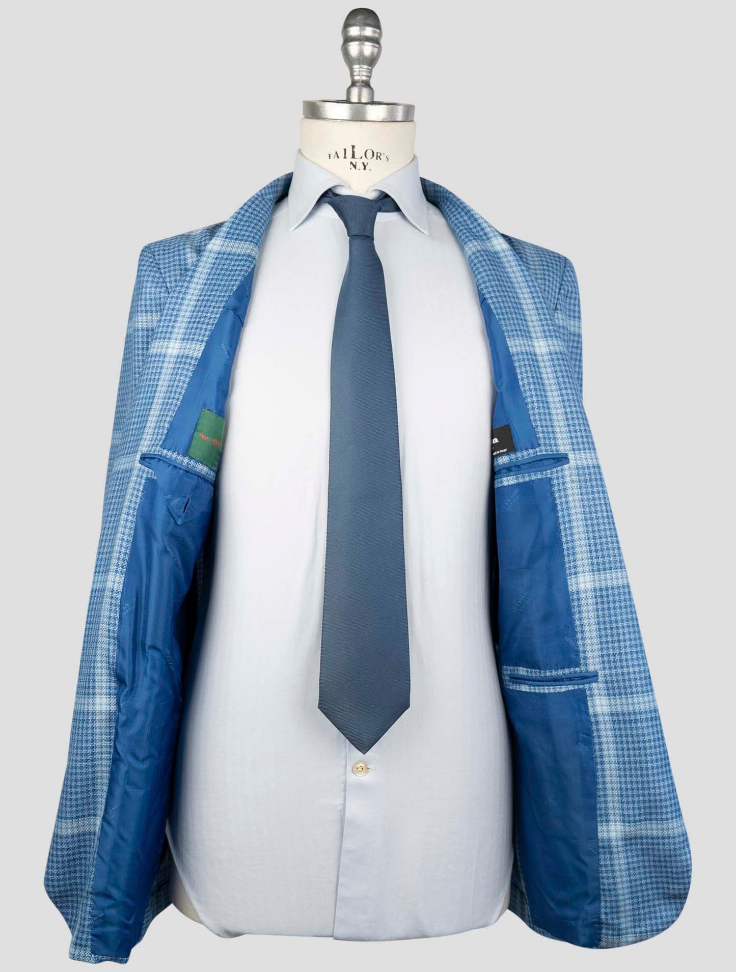 Kiton Blue Cashmere Silk Linen Blazer