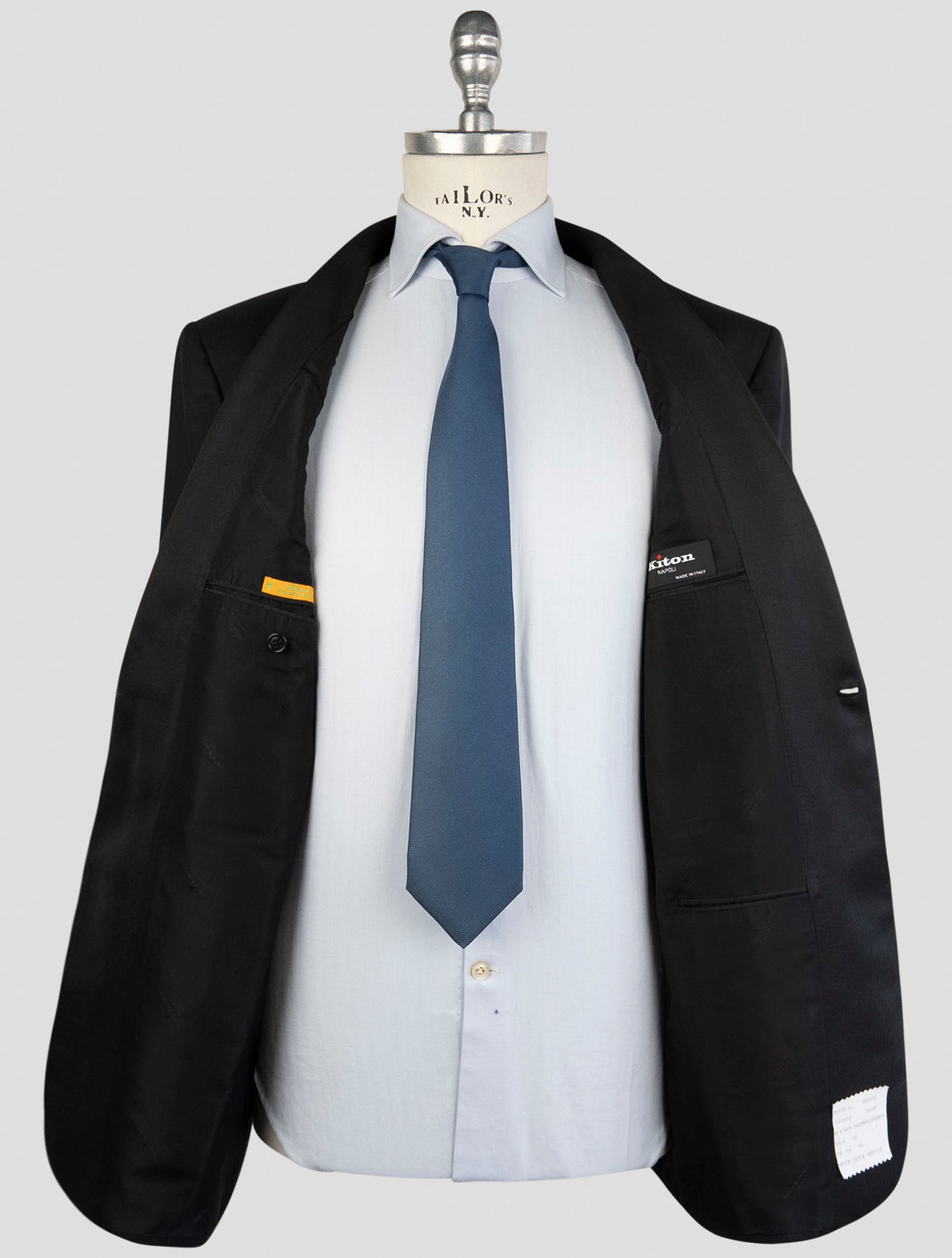 Kiton Black Wool 14 Micron Suit
