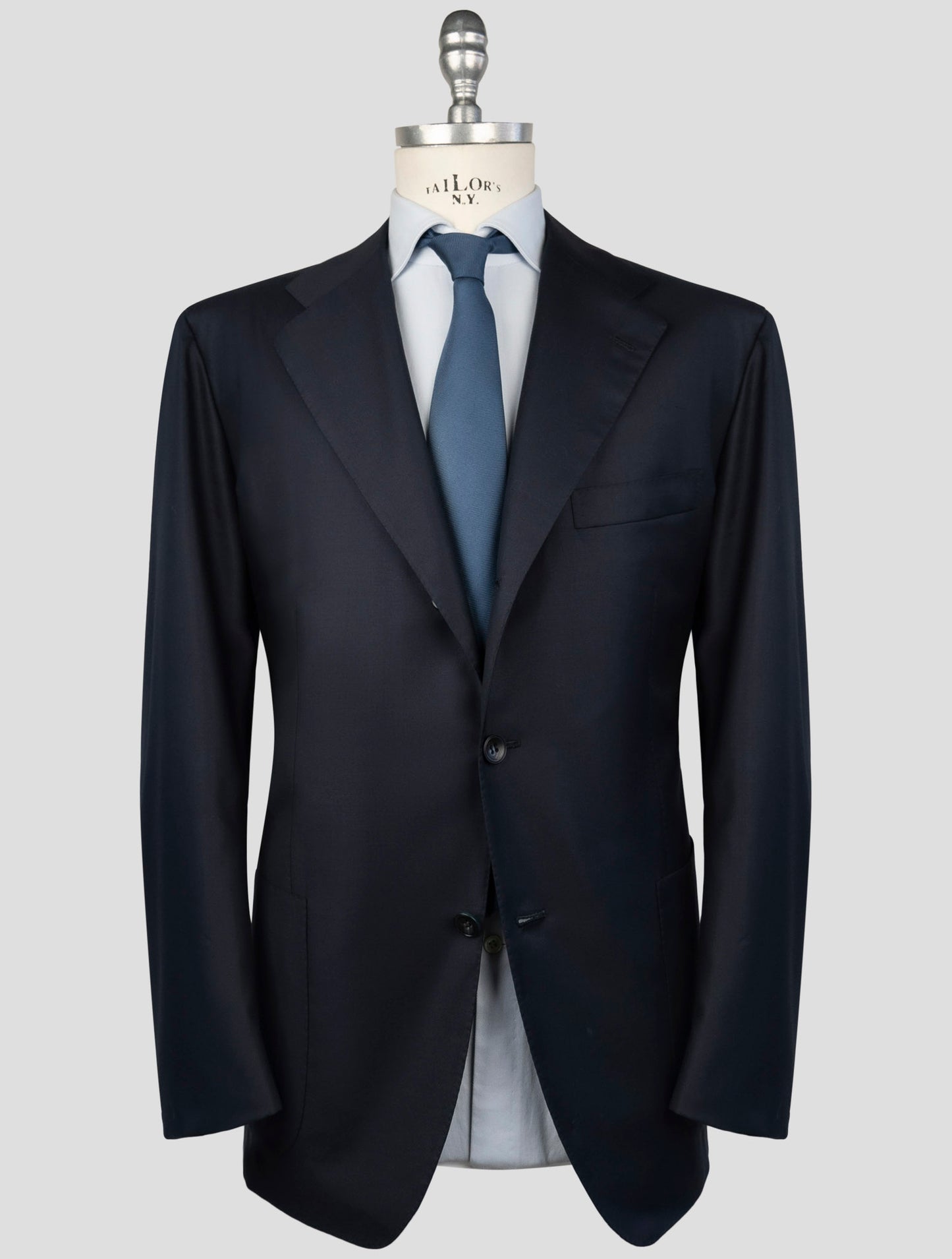 Kiton Blue Wool Blazer