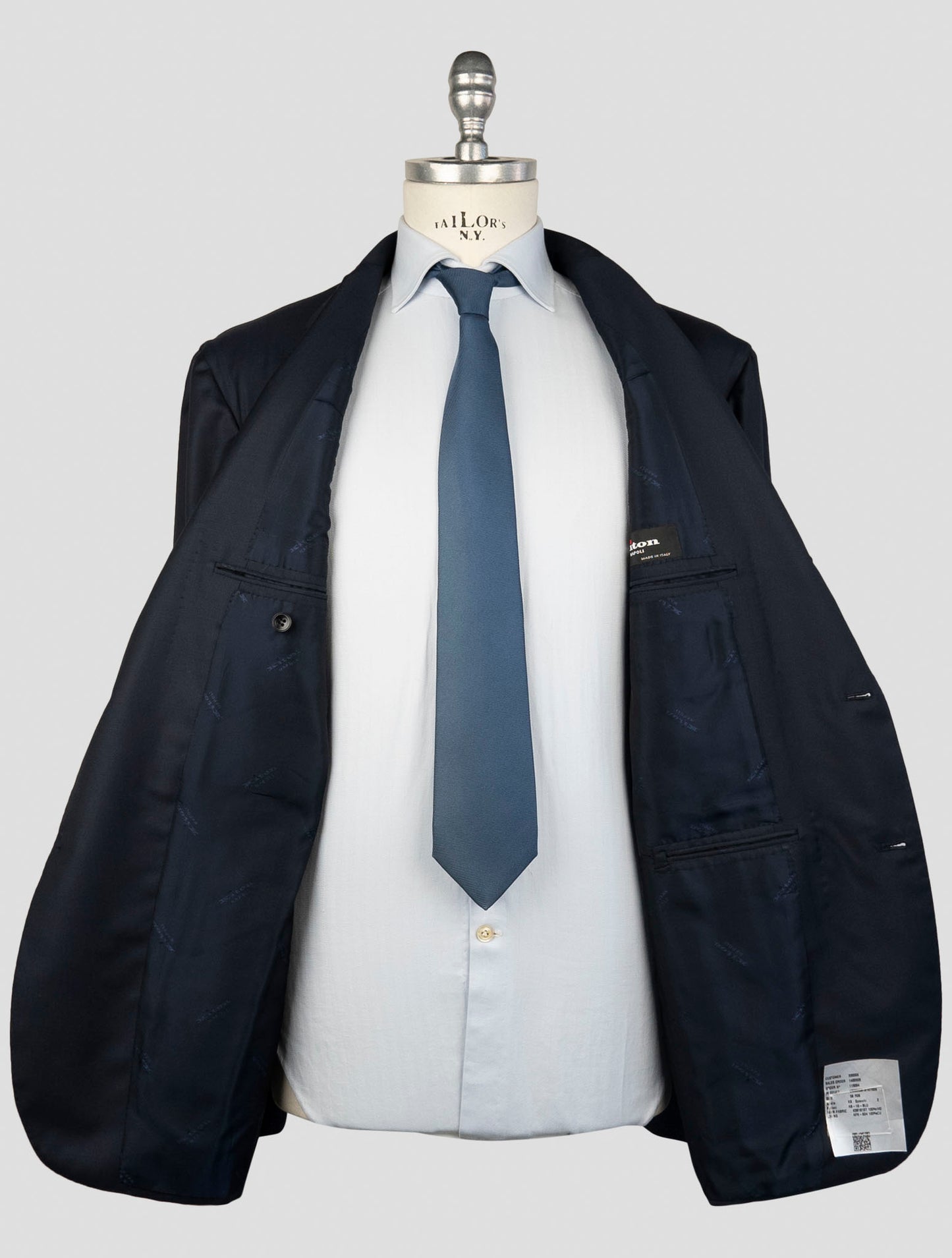 Kiton Blue Wool Blazer