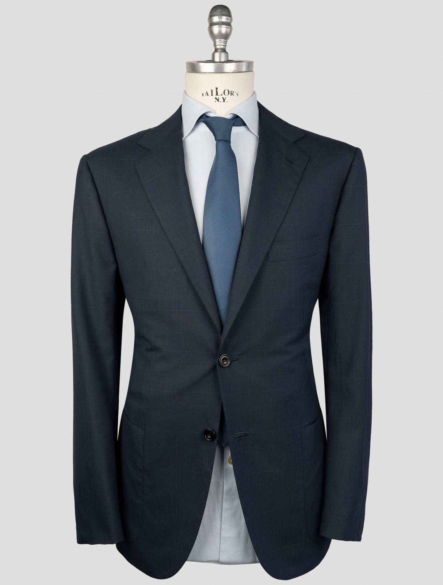 Kiton Blue Wool 150's Diamante Blue Blazer