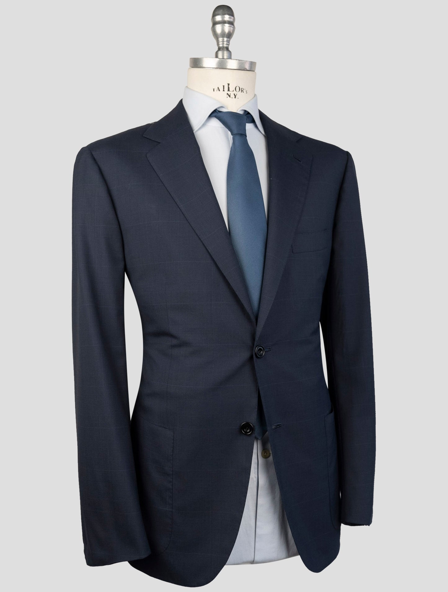 Kiton Blue Wool 150's Diamante Blue Blazer