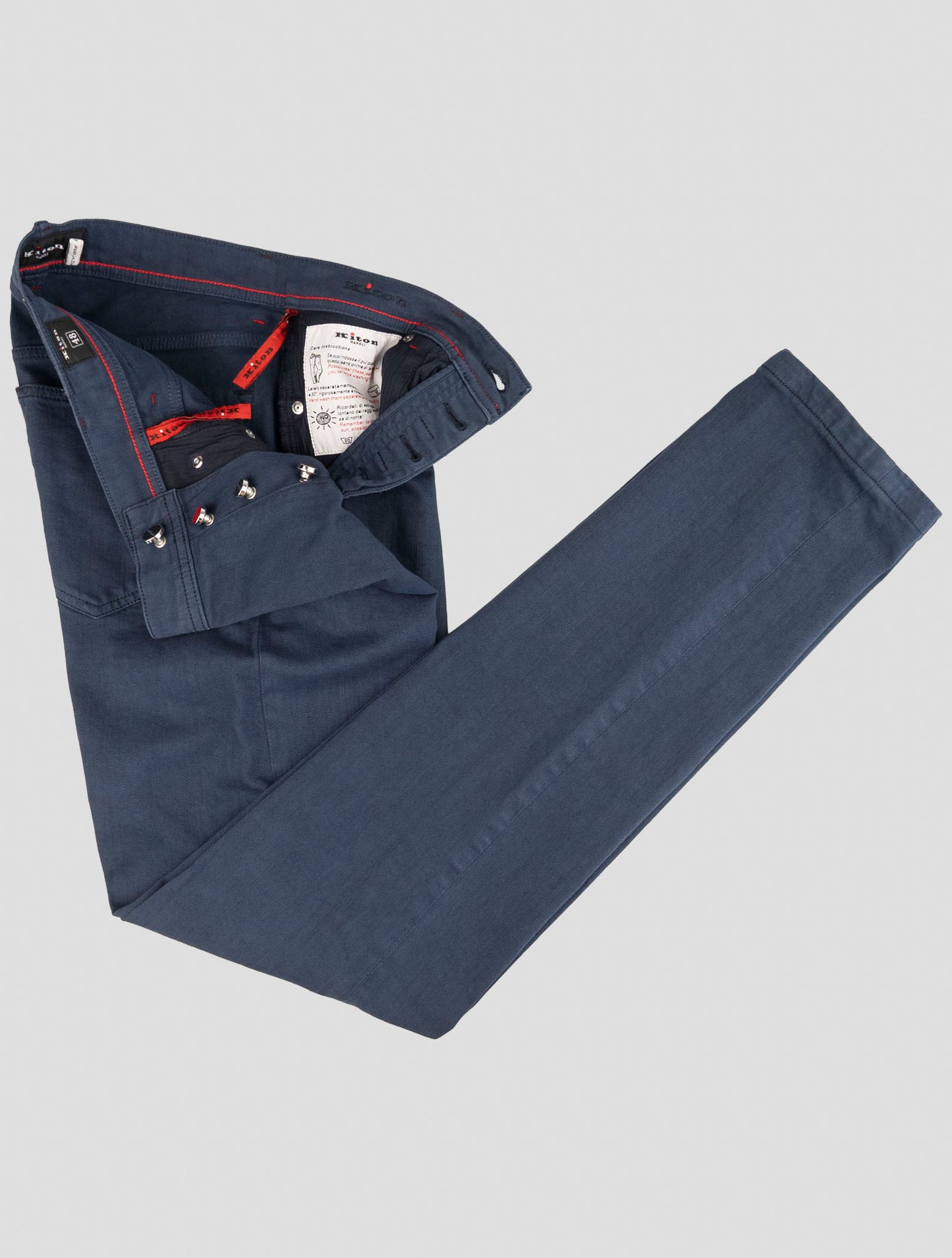 Kiton Blue Cotton Ea Jeans