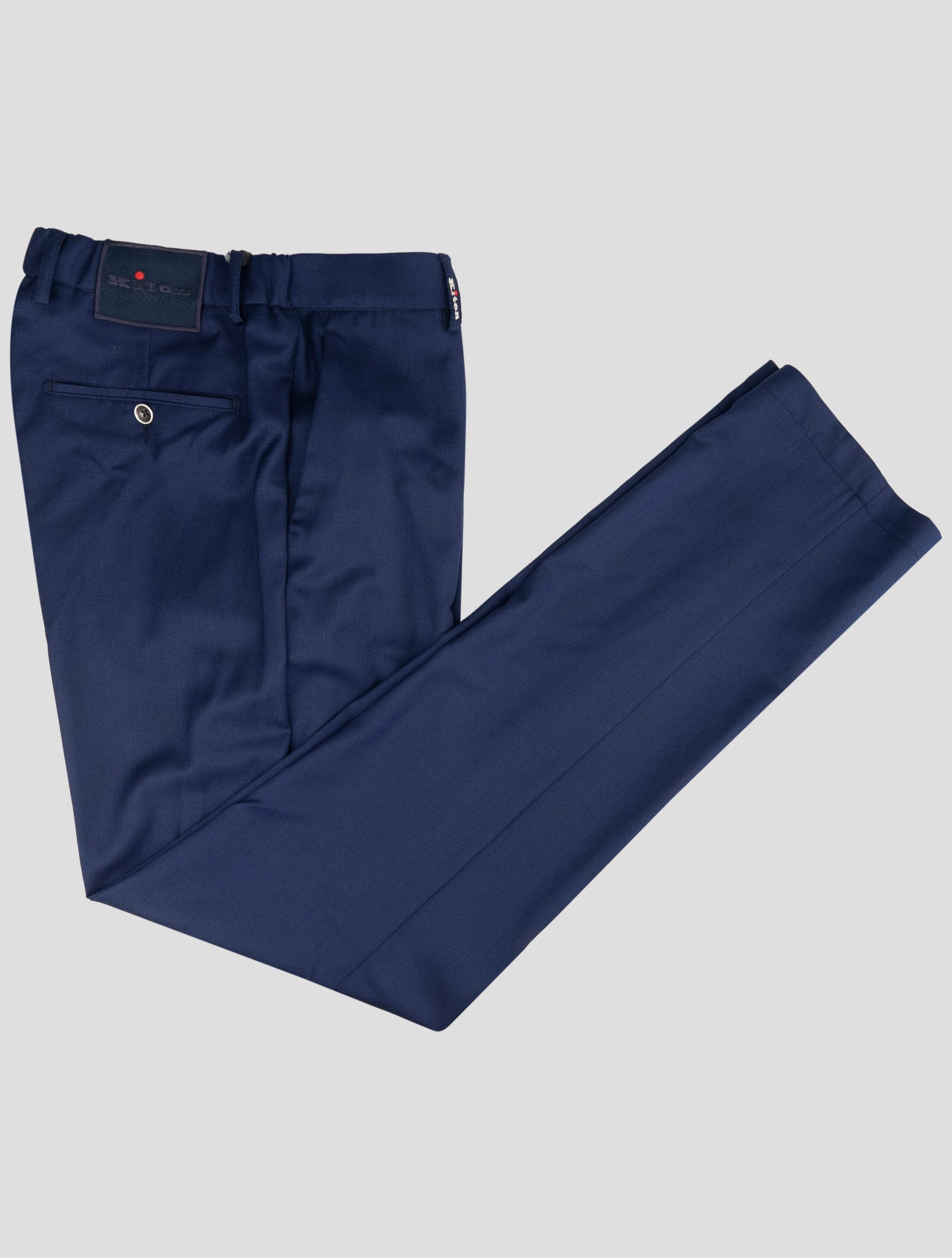 Kiton Blue Virgin Wool Pants