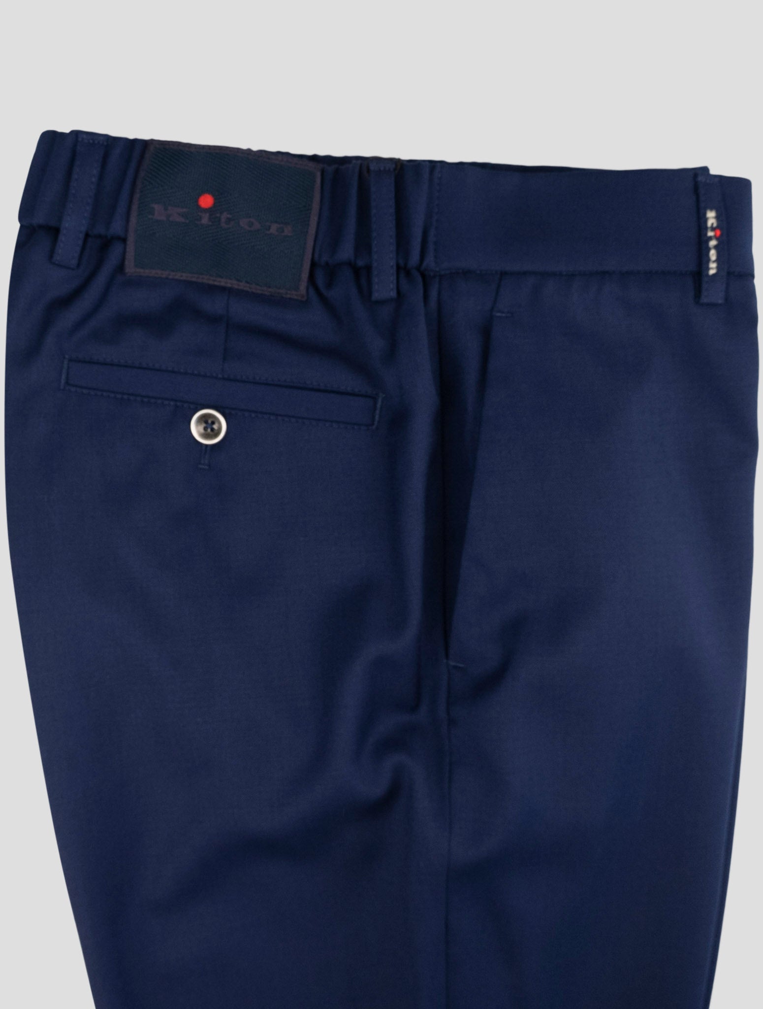 Kiton Blue Virgin Wool Pants
