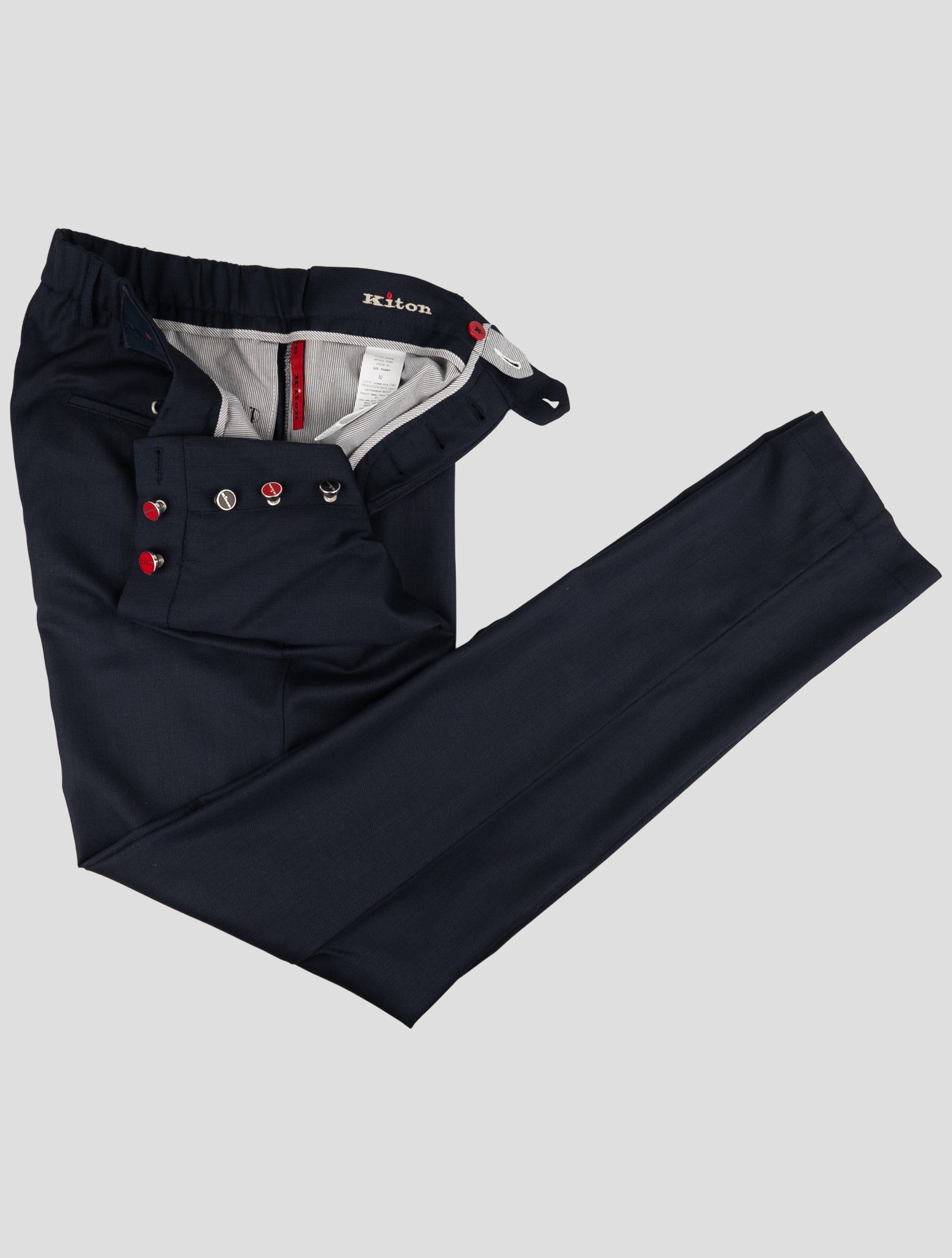 Kiton Blue Wool Pants