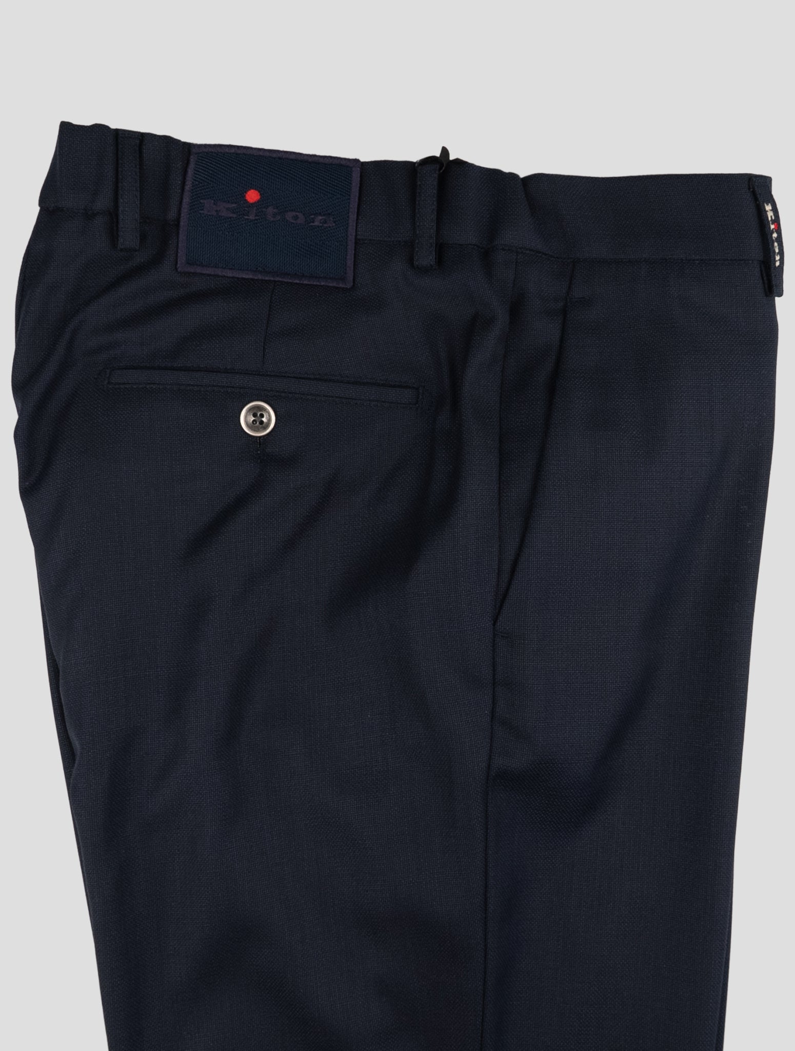 Kiton Blue Wool Pants