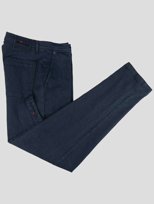 Kiton Blue Cotton Ea Pants