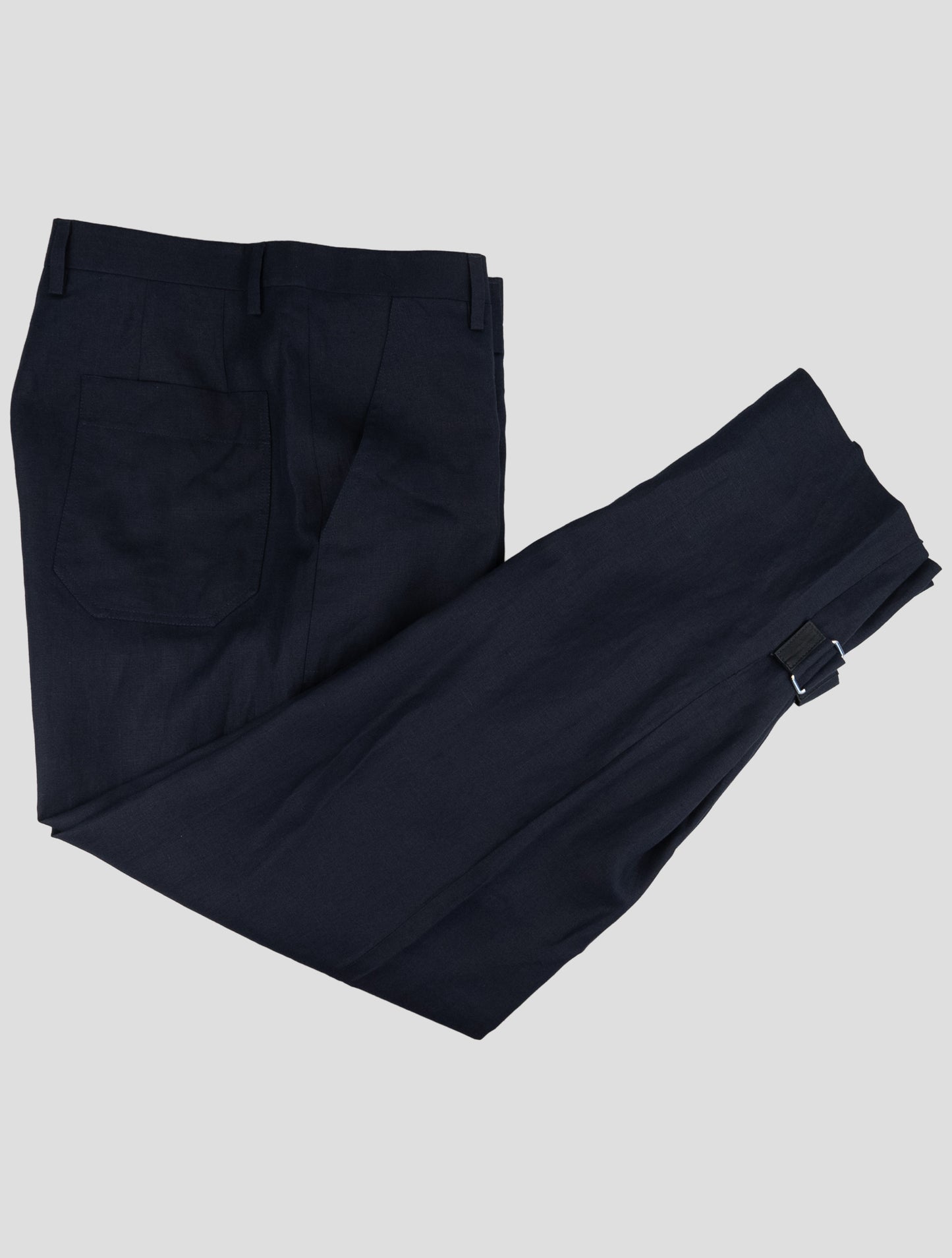 Kiton Blue Linen Pants
