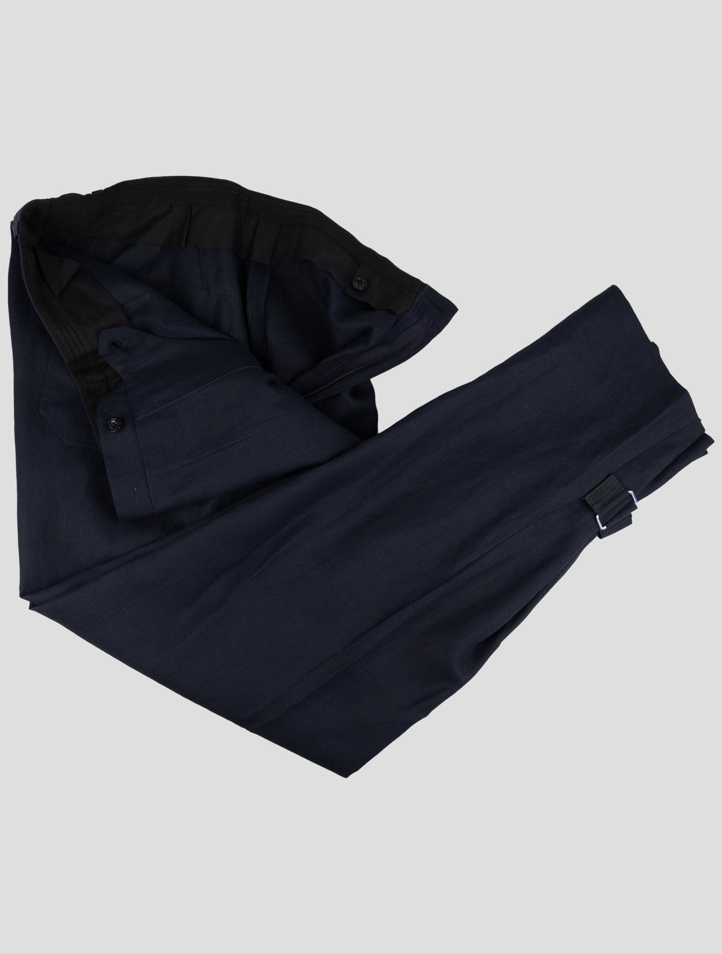 Kiton Blue Linen Pants