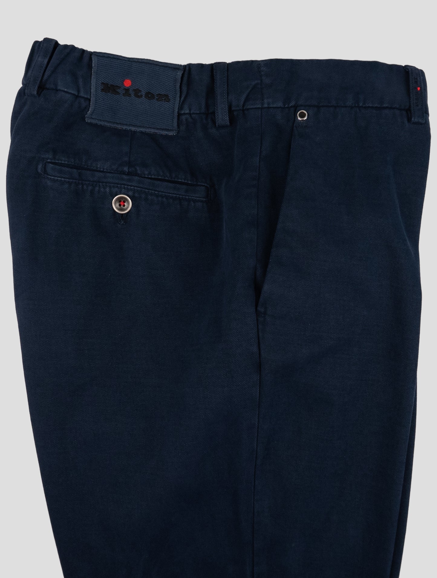 Kiton Blue Cotton Ea Pants
