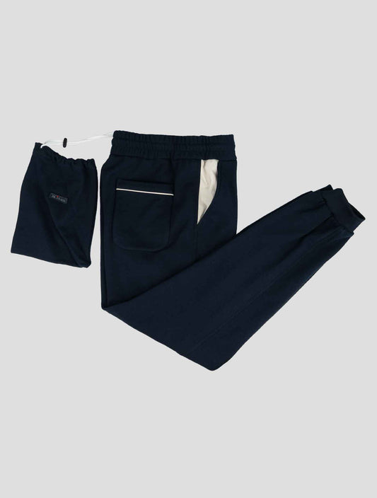 Kiton Blue Cotton Ea Jogging Pants