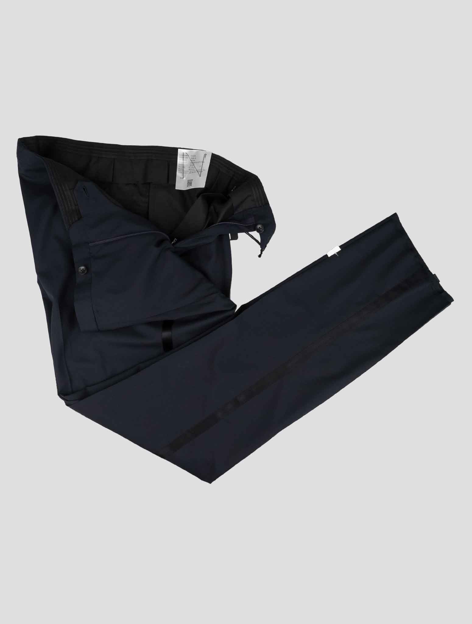 Kiton Blue Wool 150's Dress Pants