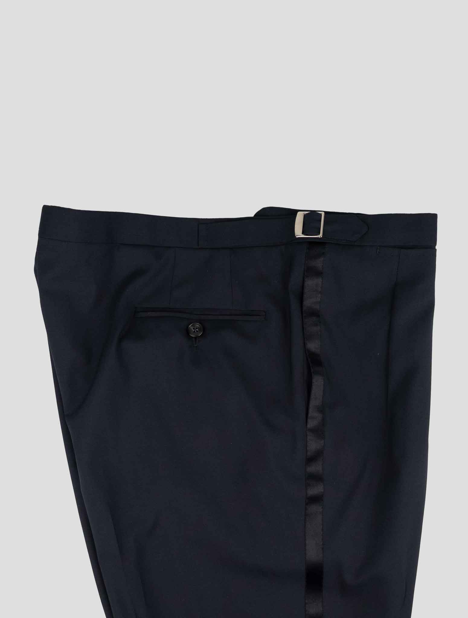 Kiton Blue Wool 150's Dress Pants