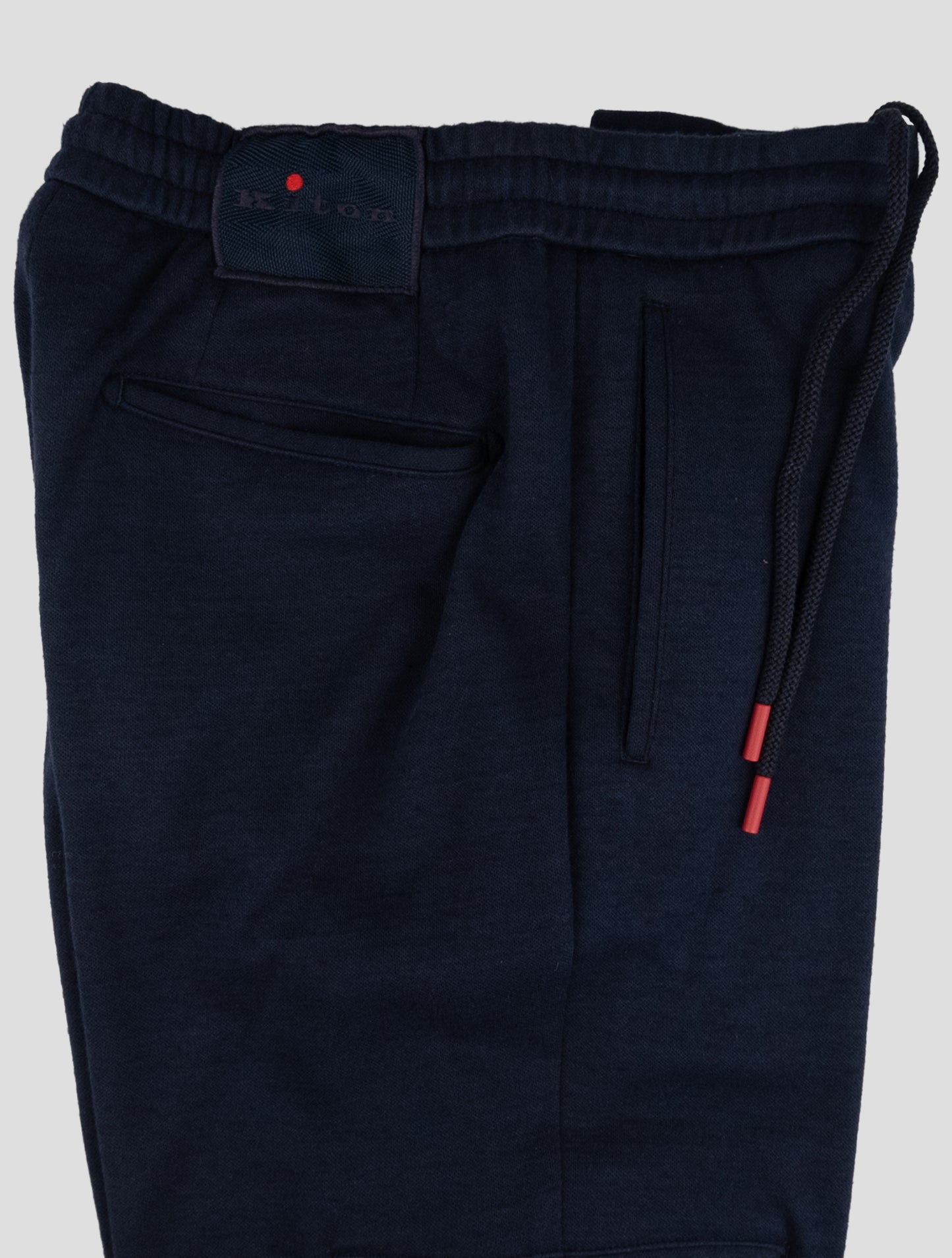 Kiton Blue Cotton Cashmere Pants