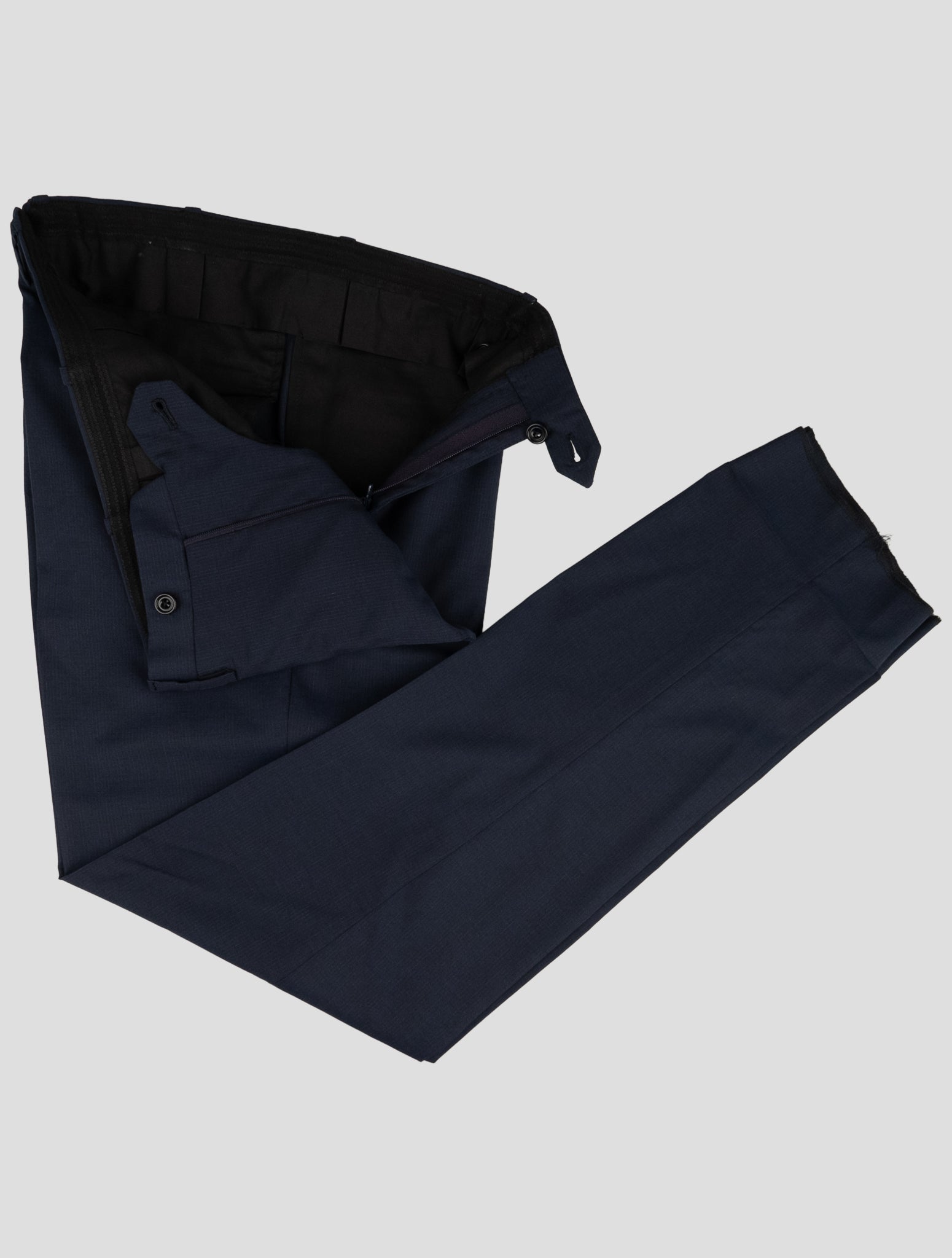 Kiton Blue Wool 14 Micron Pants