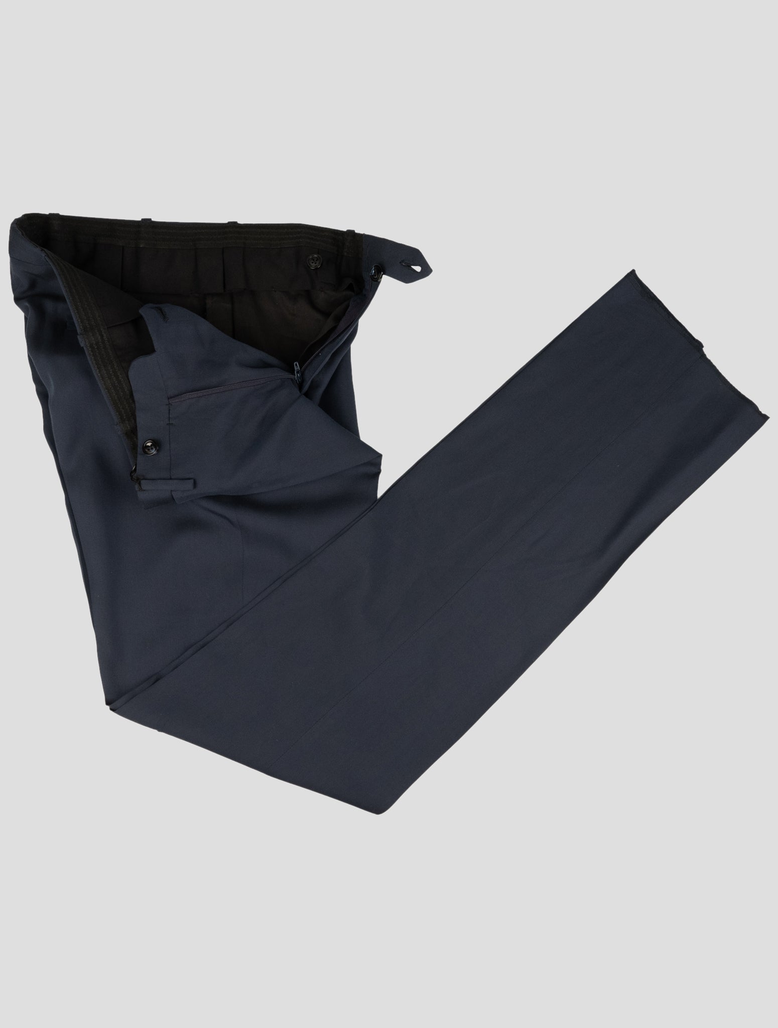 Kiton Blue Lyocell Viscose Silk Pants