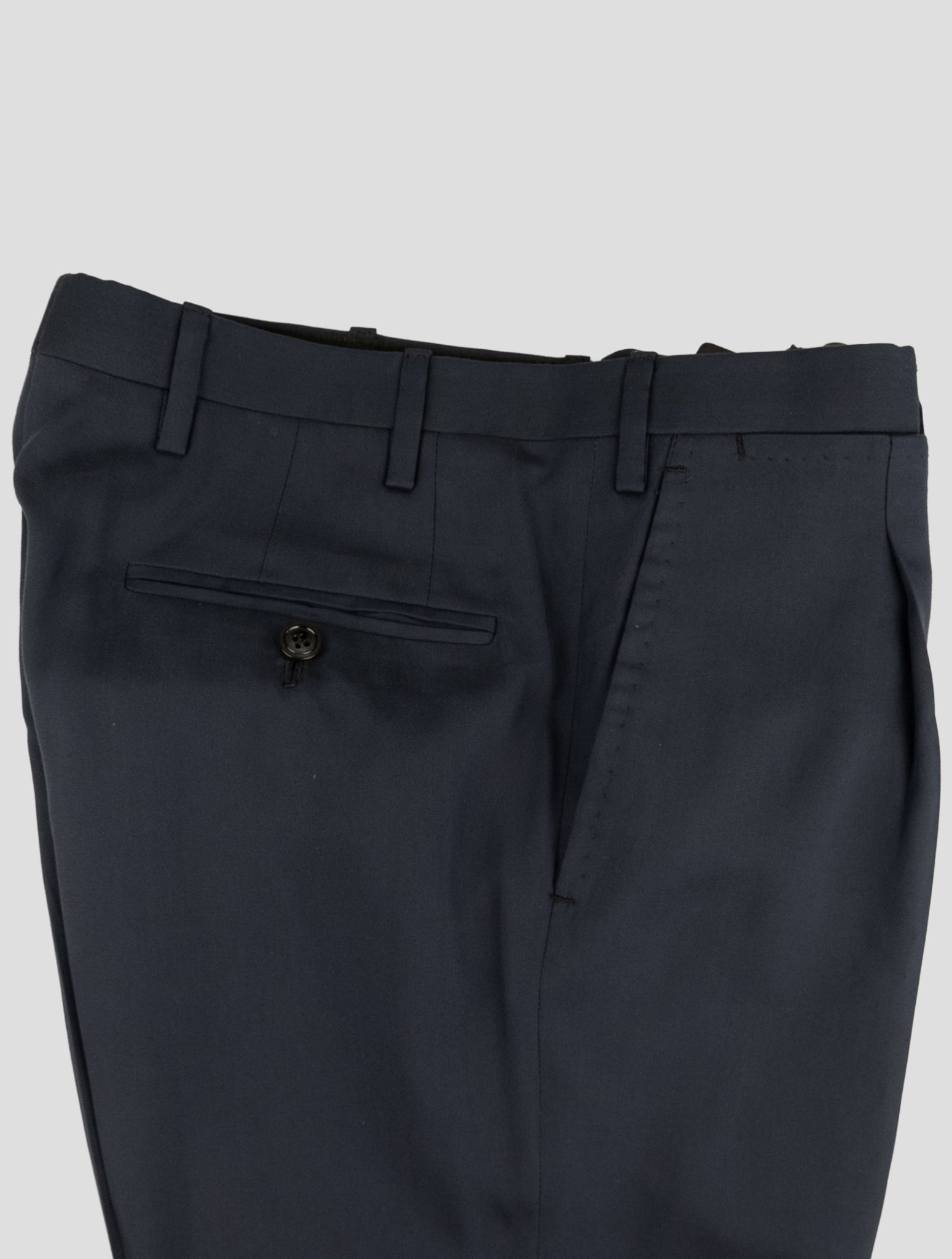 Kiton Blue Lyocell Viscose Silk Pants