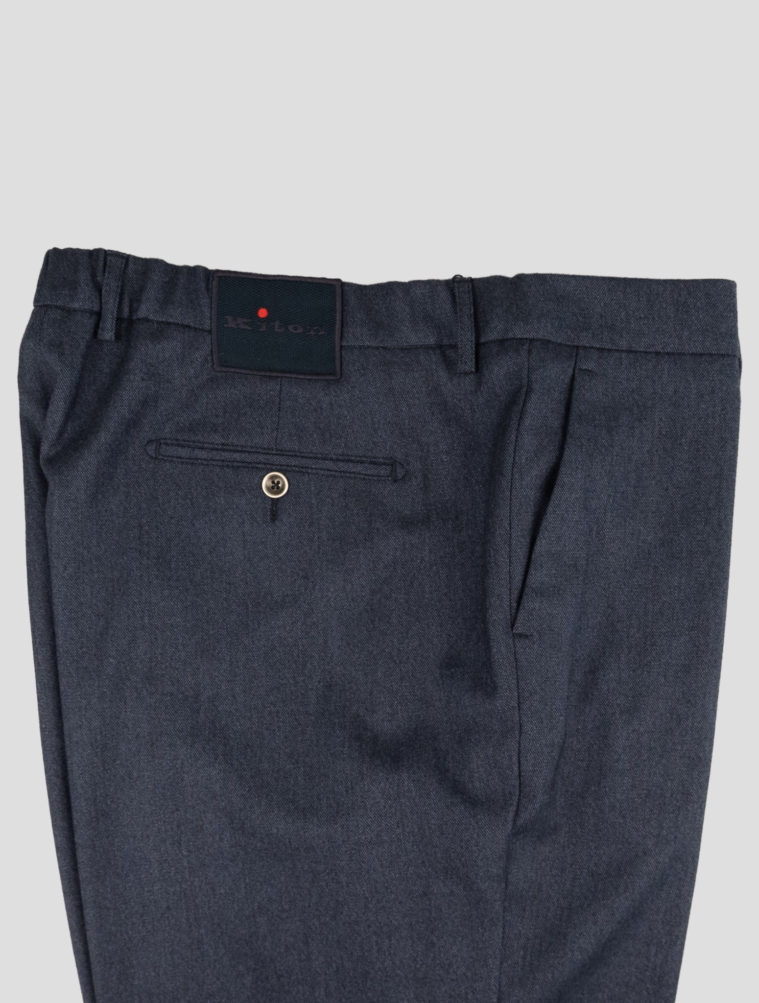 Kiton Blue Wool Cashmere Pa Ea Pants