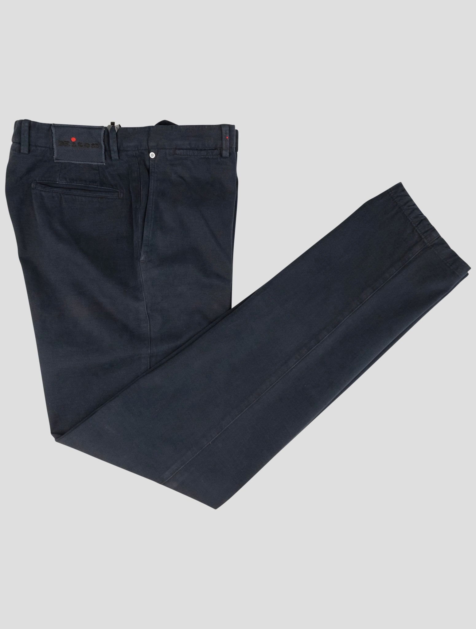 Kiton Blue Cotton Cashmere Pants