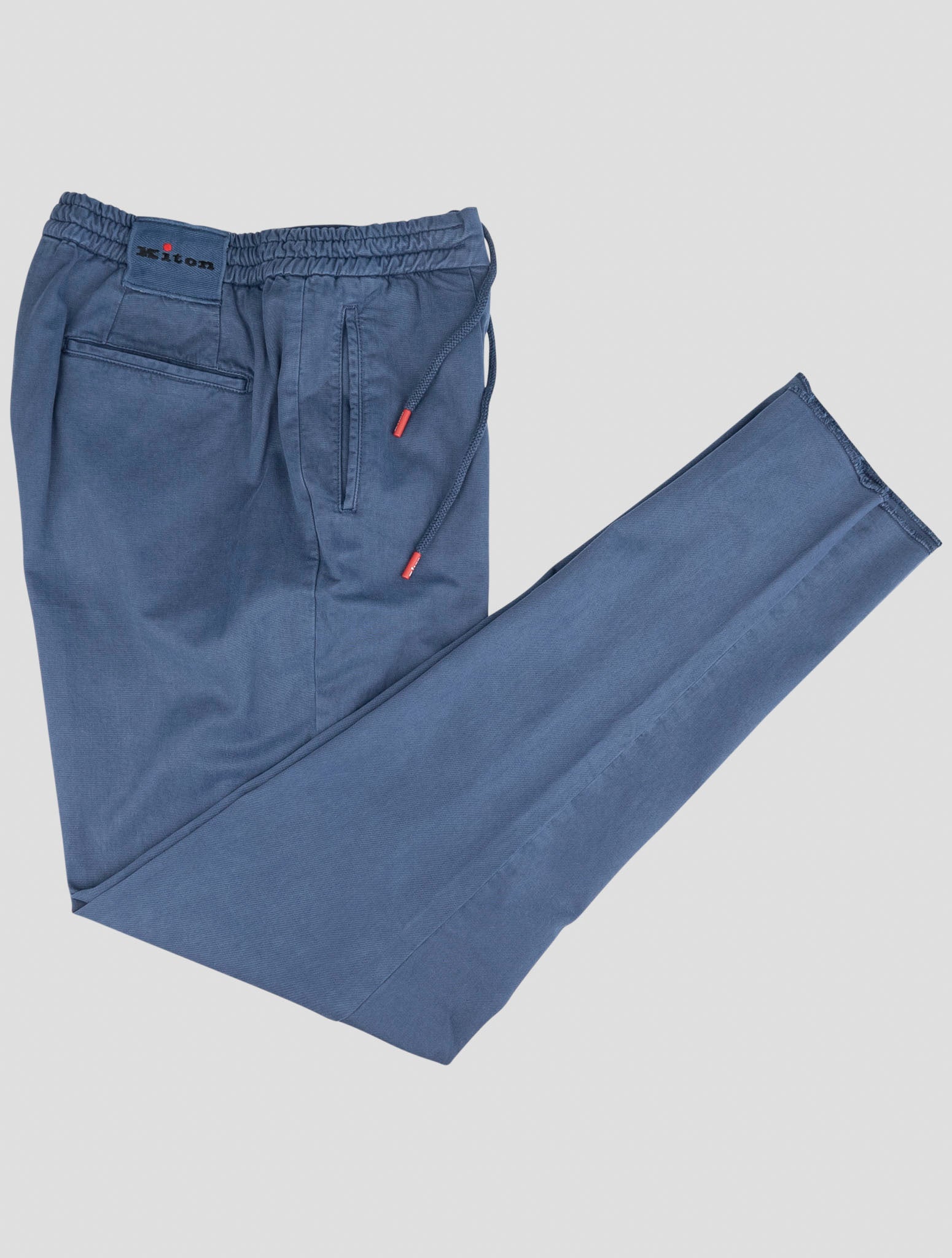 Kiton Blue Lyocell Cotton Ea Pants