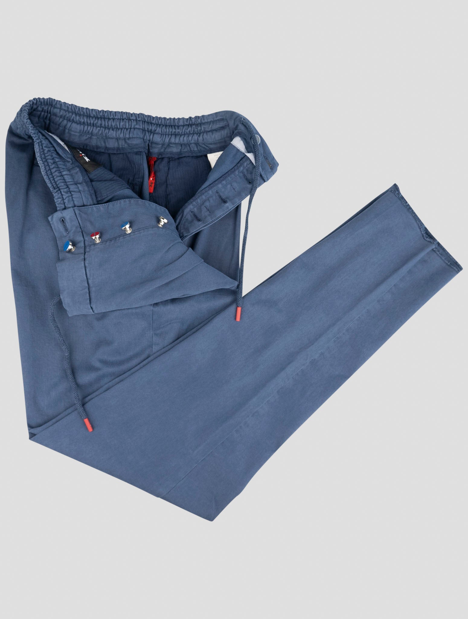 Kiton Blue Lyocell Cotton Ea Pants