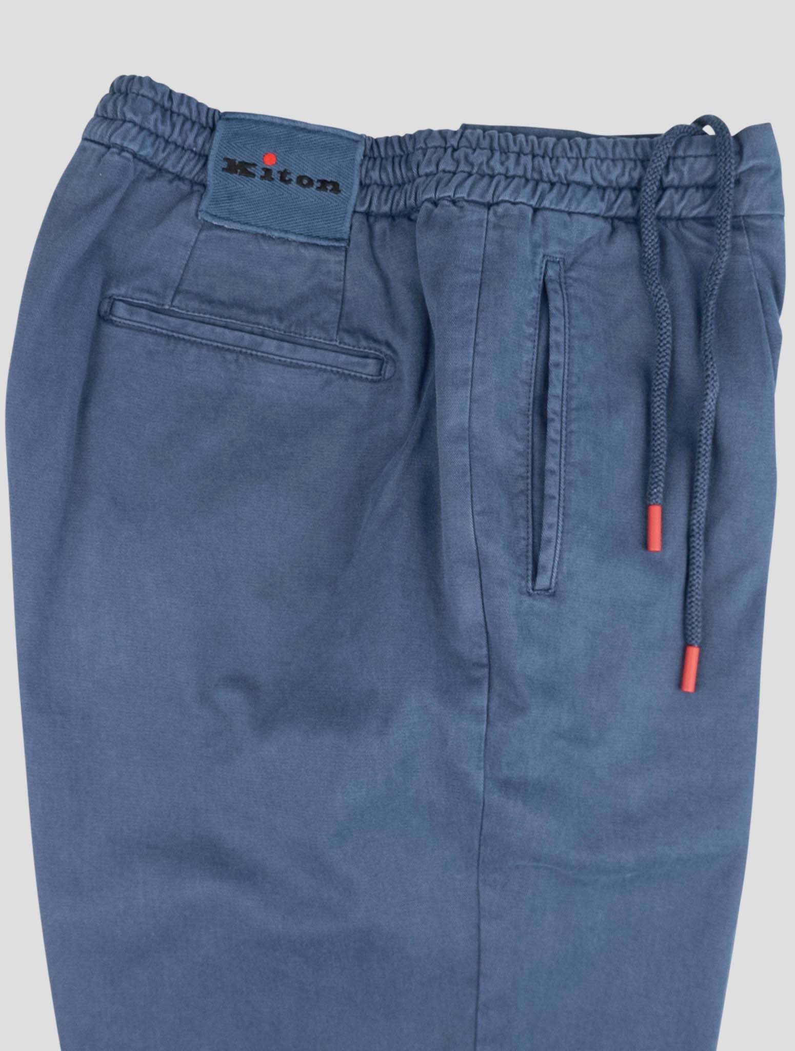 Kiton Blue Lyocell Cotton Ea Pants