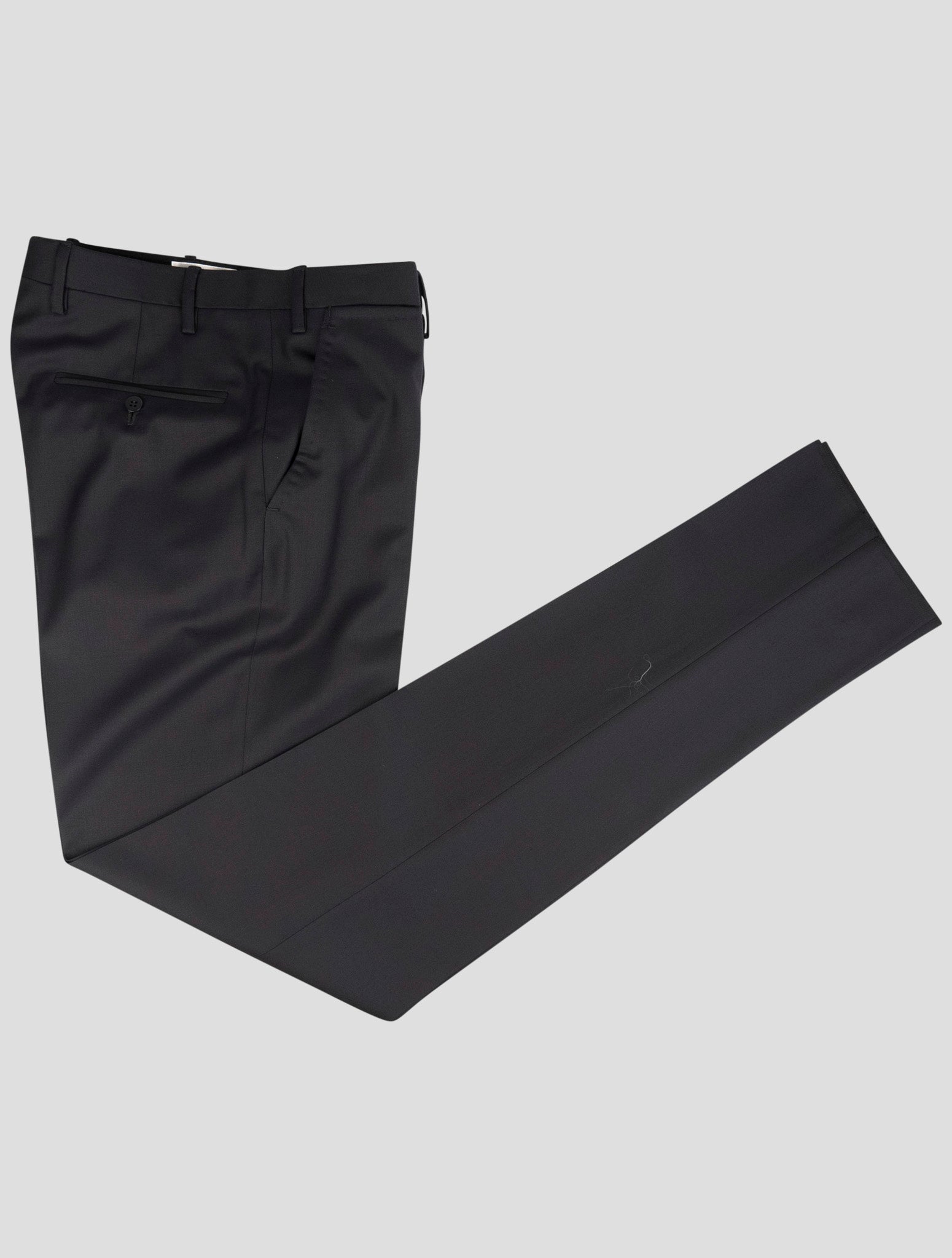 Kiton Dark Blue Wool 14 Micron Dress Pants