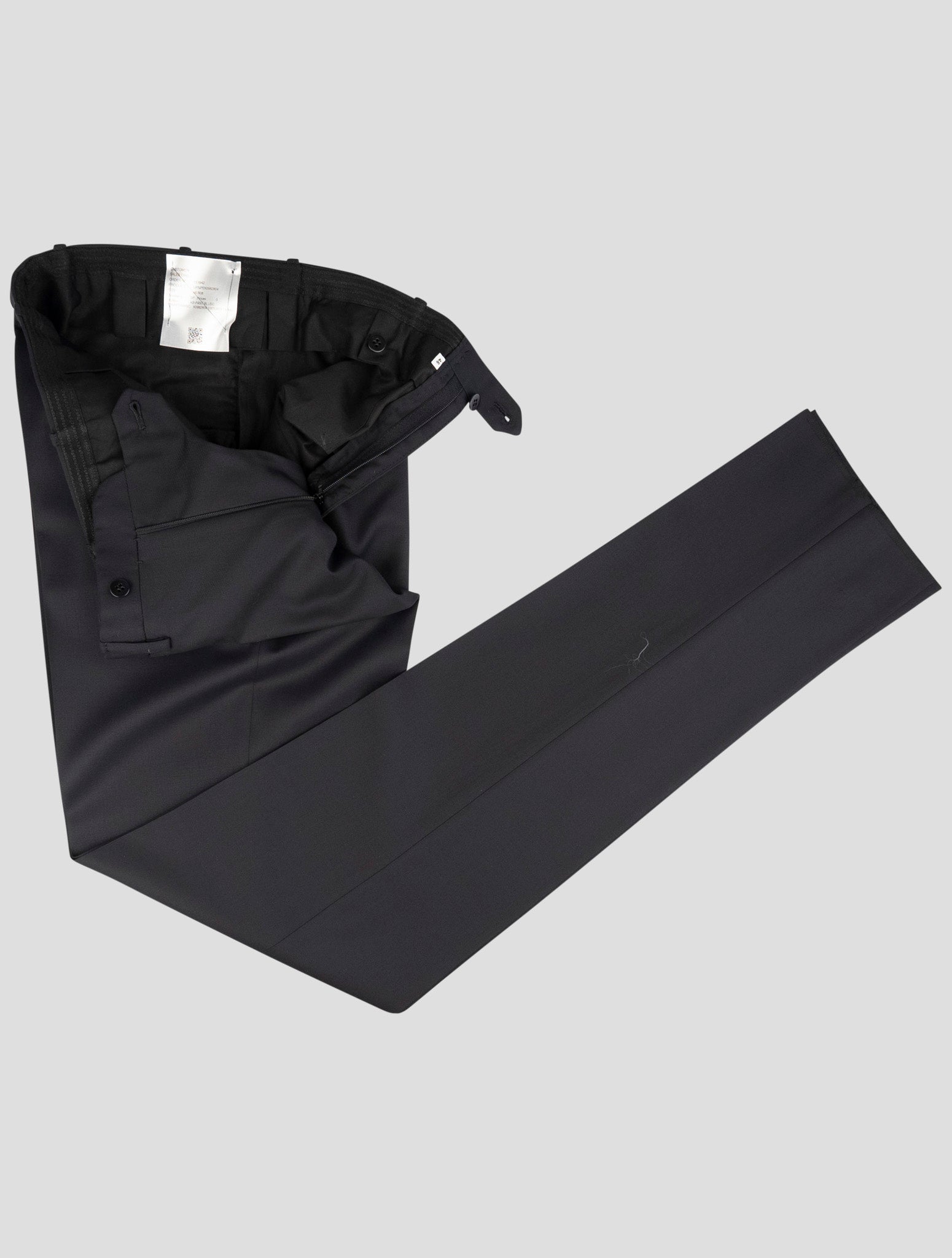 Kiton Dark Blue Wool 14 Micron Dress Pants