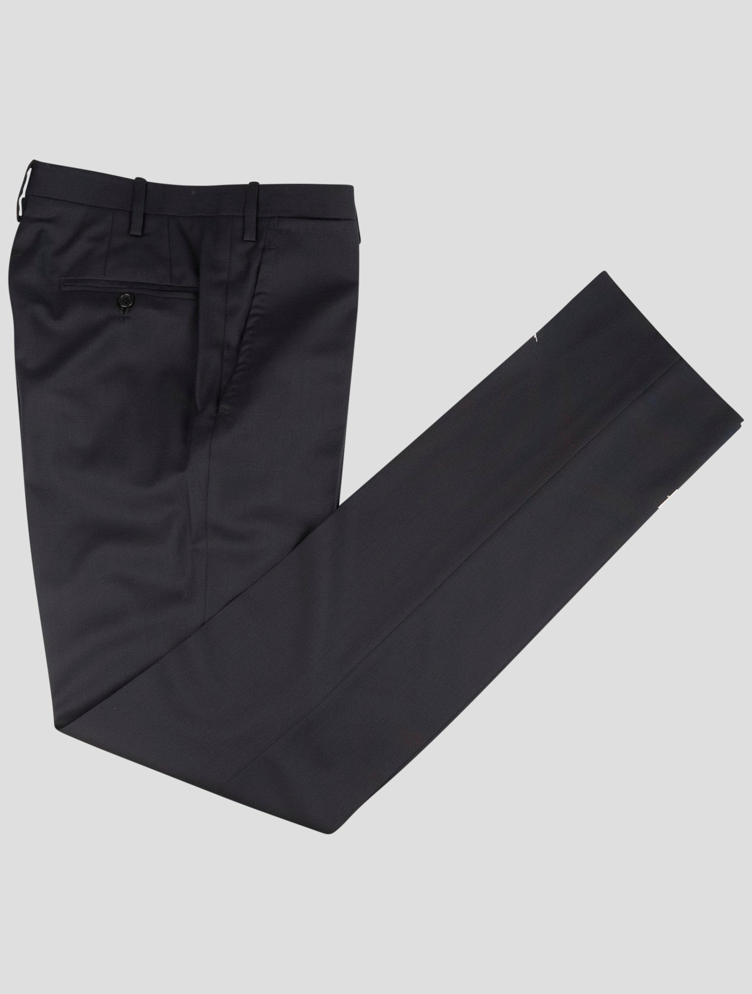 Kiton Dark Blue Wool 150's Dress Pants