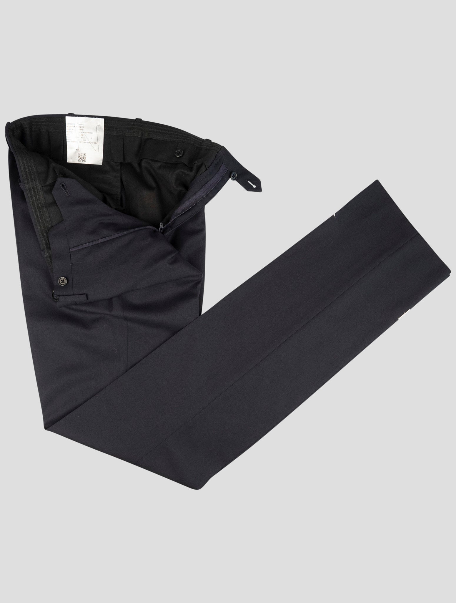 Kiton Dark Blue Wool 150's Dress Pants