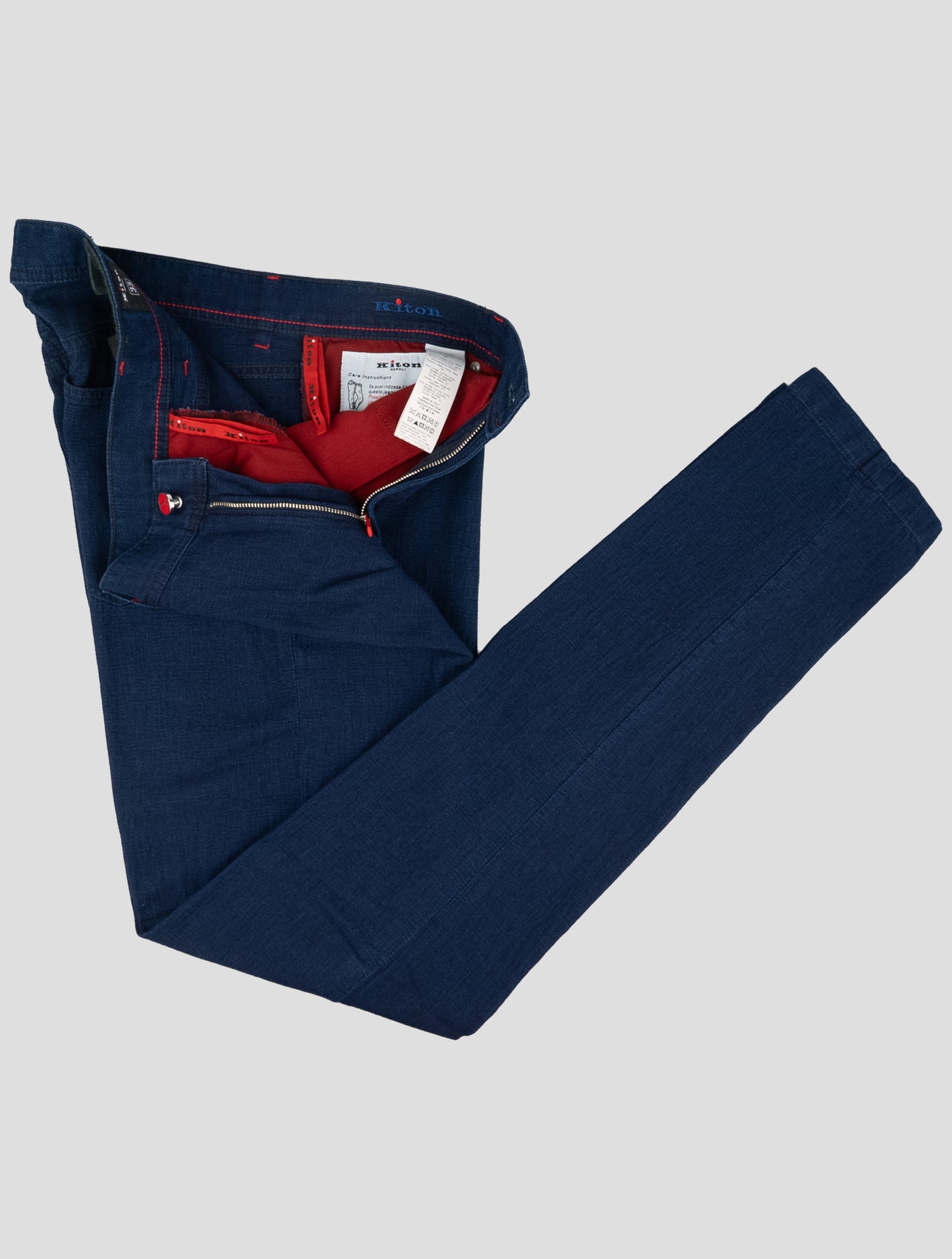 Kiton Blue Cotton Jeans