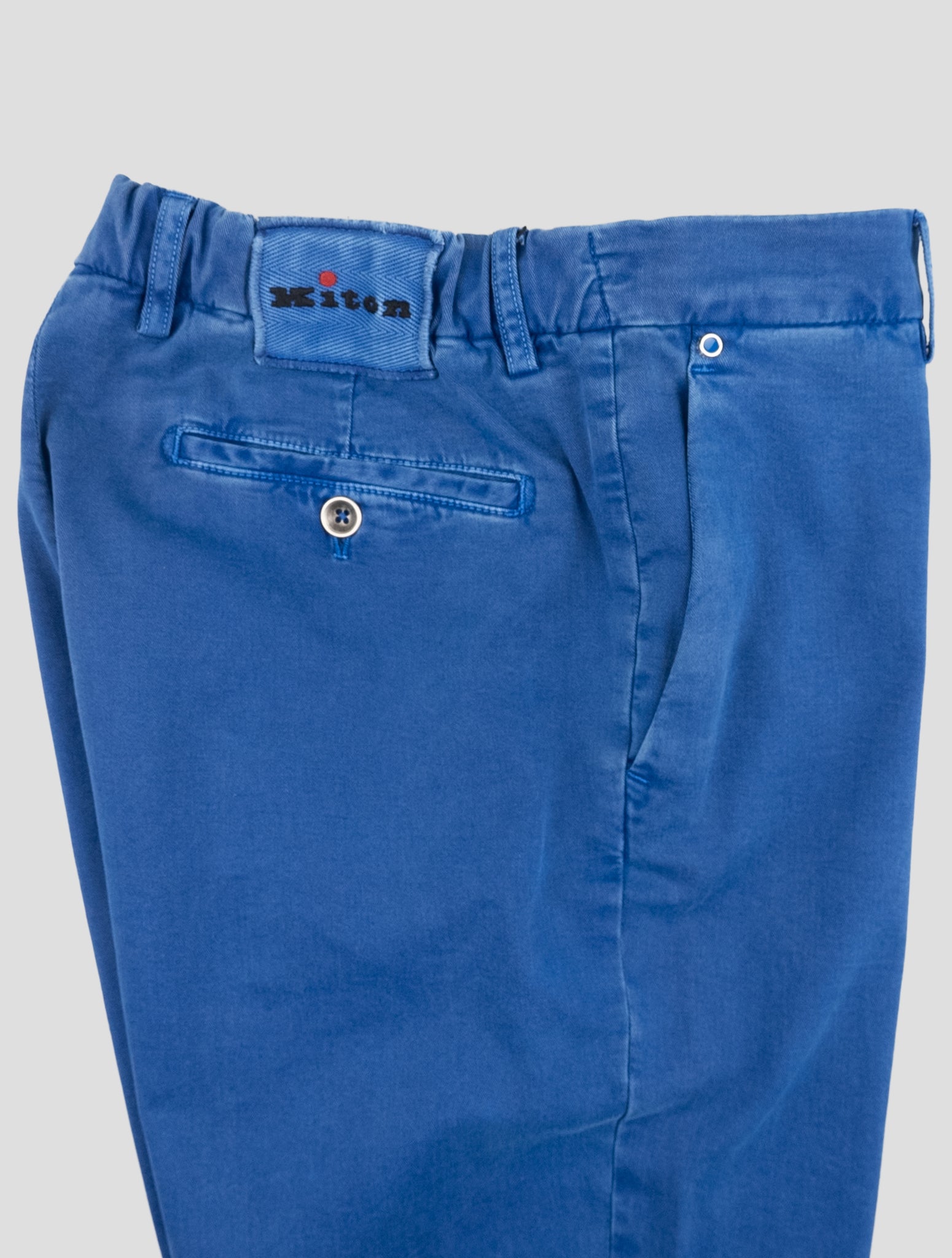 Kiton Blue Cotton Cashmere Ea Pants